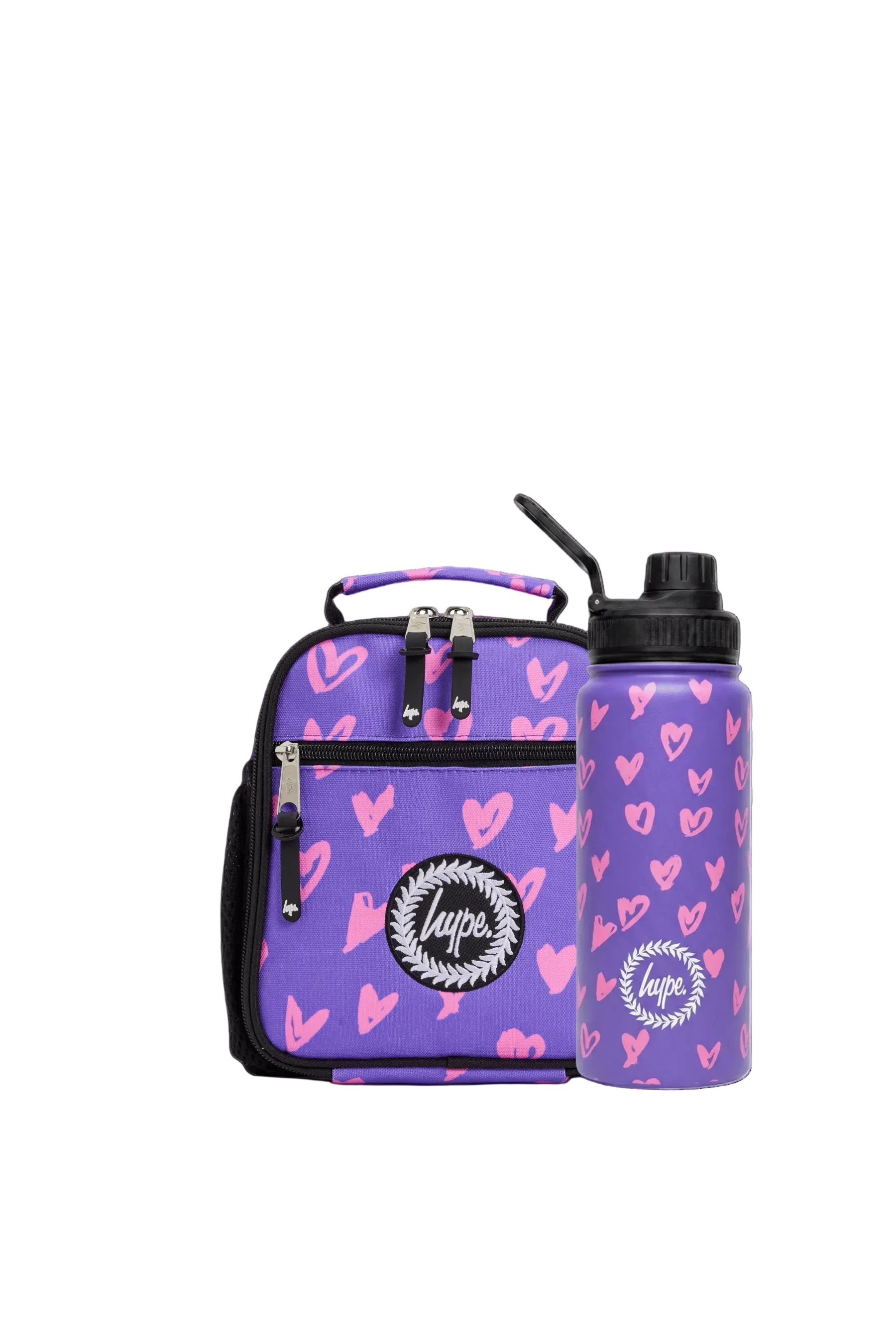 Hype Purple & Pink Scribble Heart girls' school accessory — bold design for school in UAE