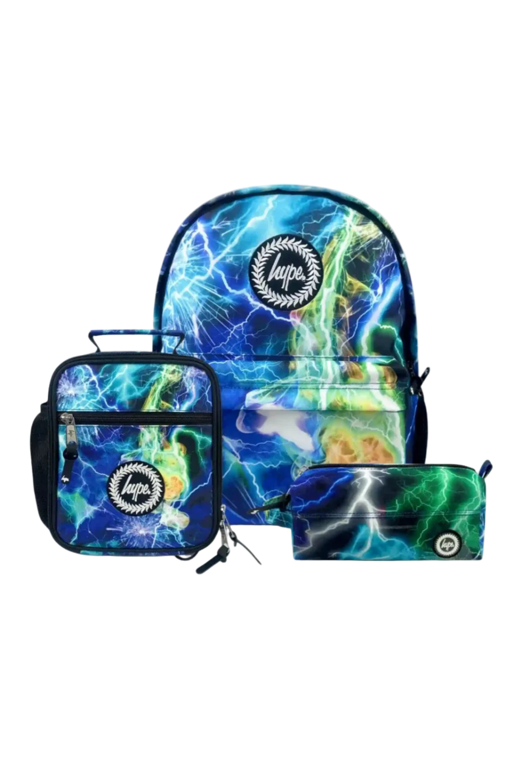 Hype Lightning Storm boys' school bag set — bold design for school in UAE