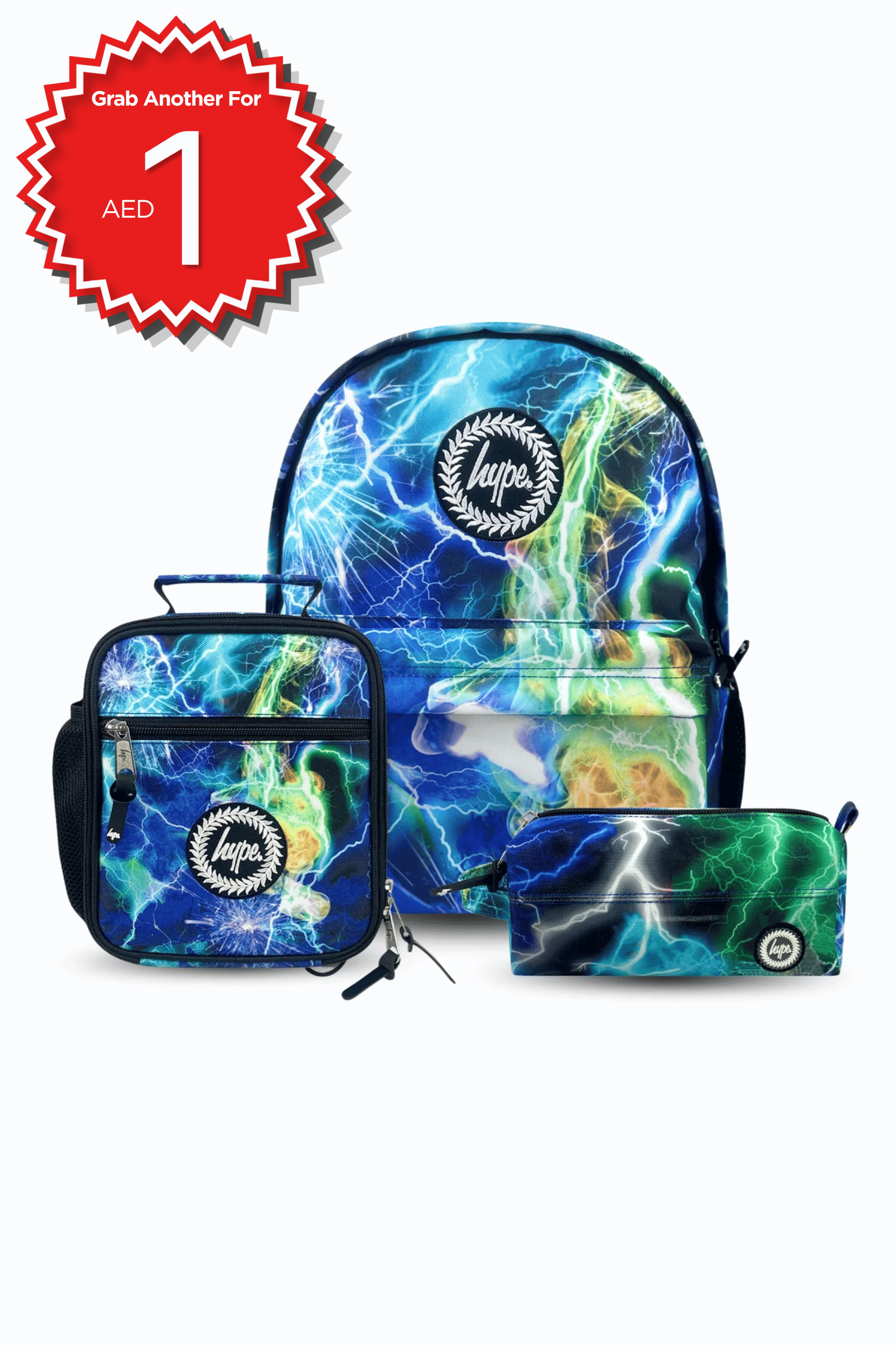 Backpack Iconic Set of 3 Lightning Storm