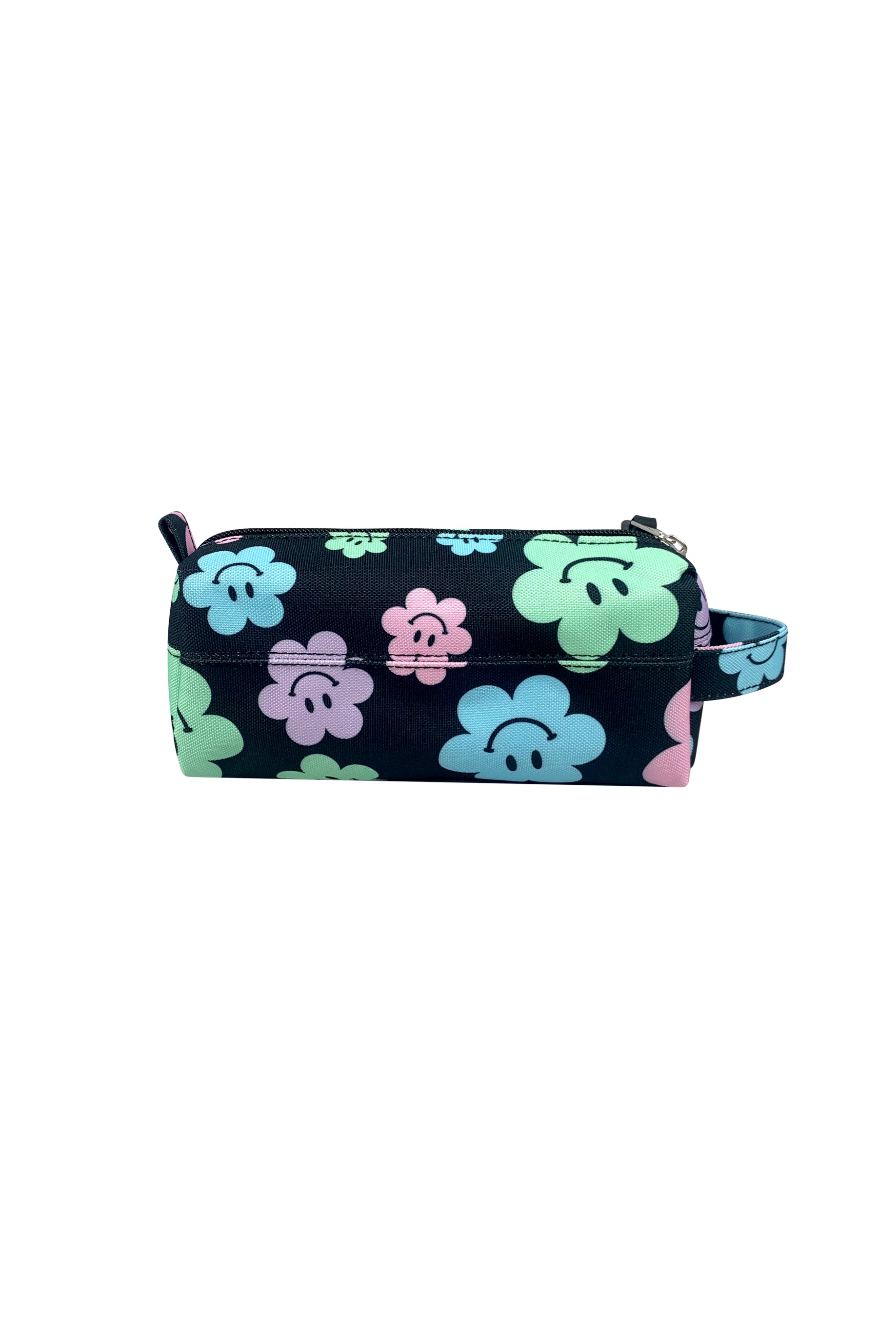 Black Happy Flowers Pencil Case