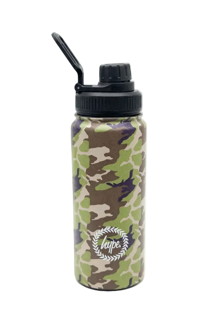 Hype Camo Crest insulated water bottle — bold design for school in UAE
