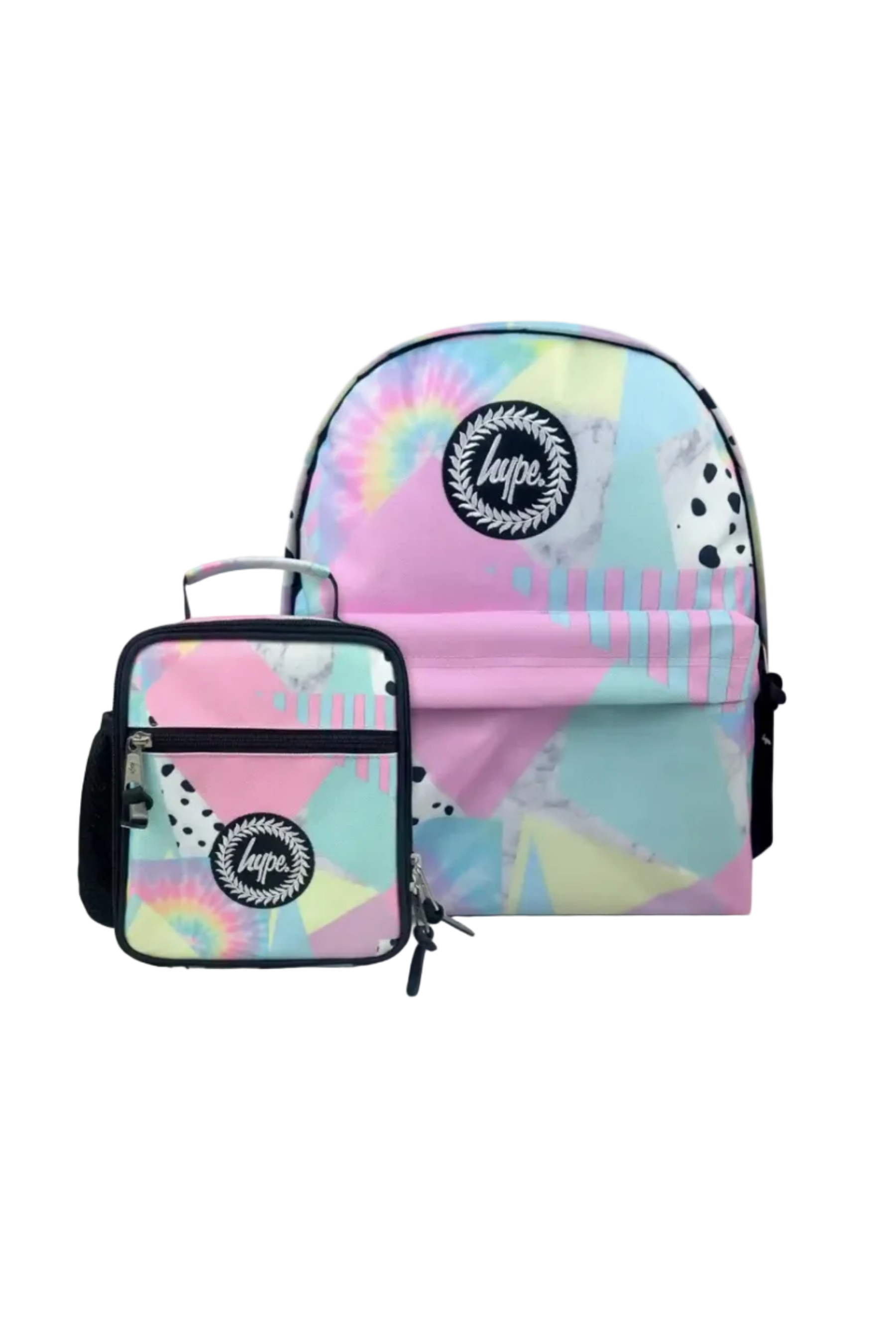 Hype Pastel Collage girls' school bag set — bold design for school in UAE