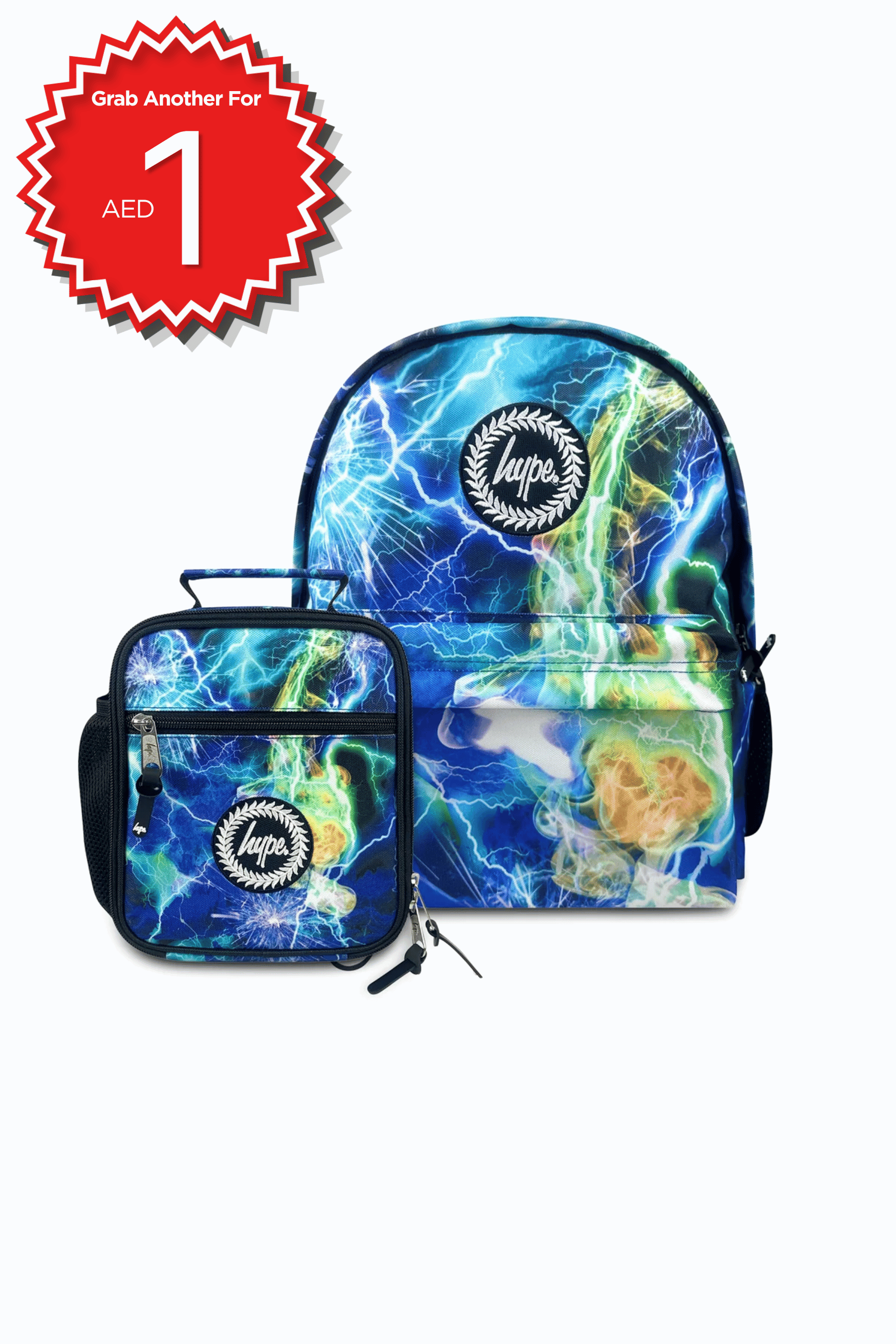 Backpack Iconic Set of 2 Lightning Storm