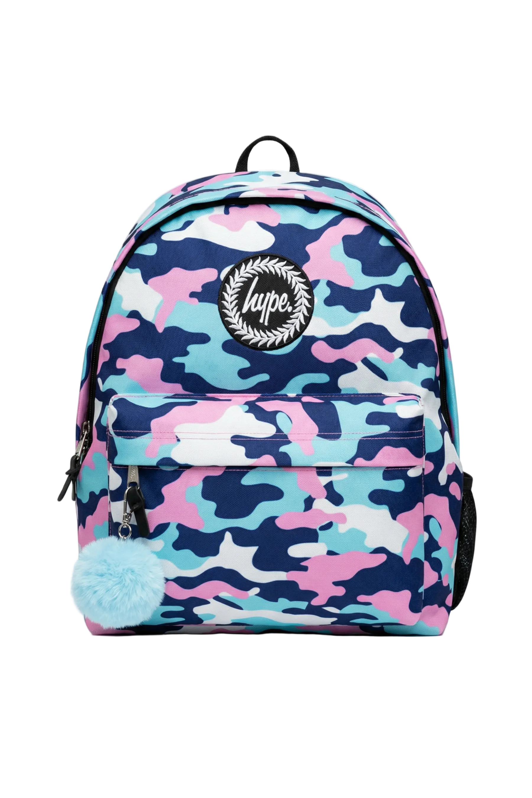 Hype Pink & Blue Evie Camo backpack — bold design for school in UAE