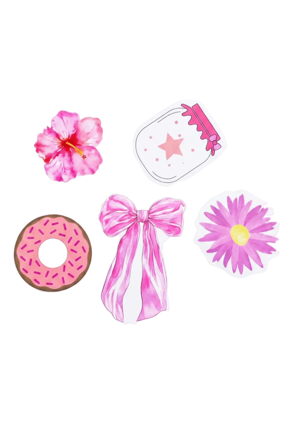Pink Aesthetic Sticker Pack, Set of 5