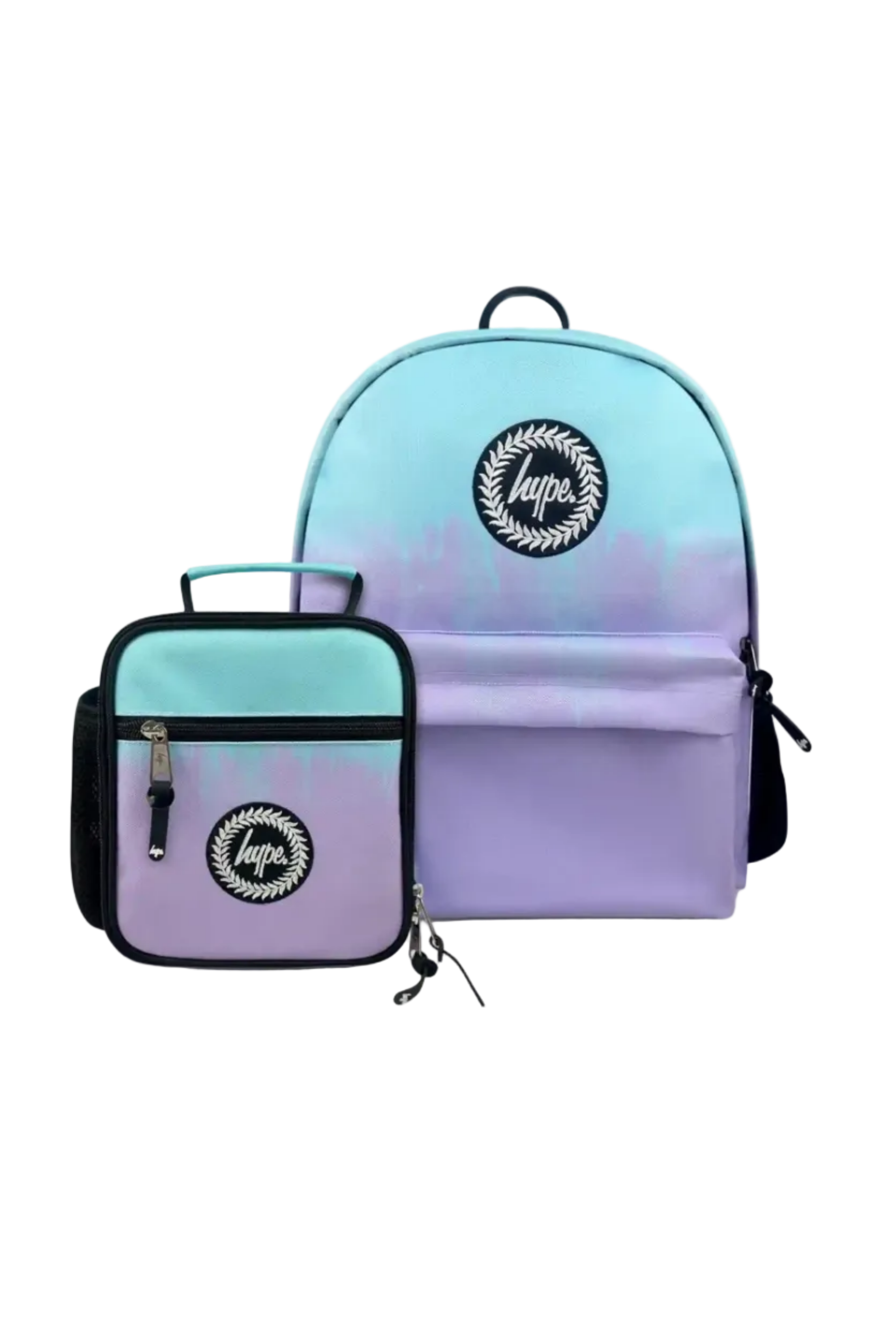 Hype Lilac & Teal Drips school bag set — bold design for school in UAE
