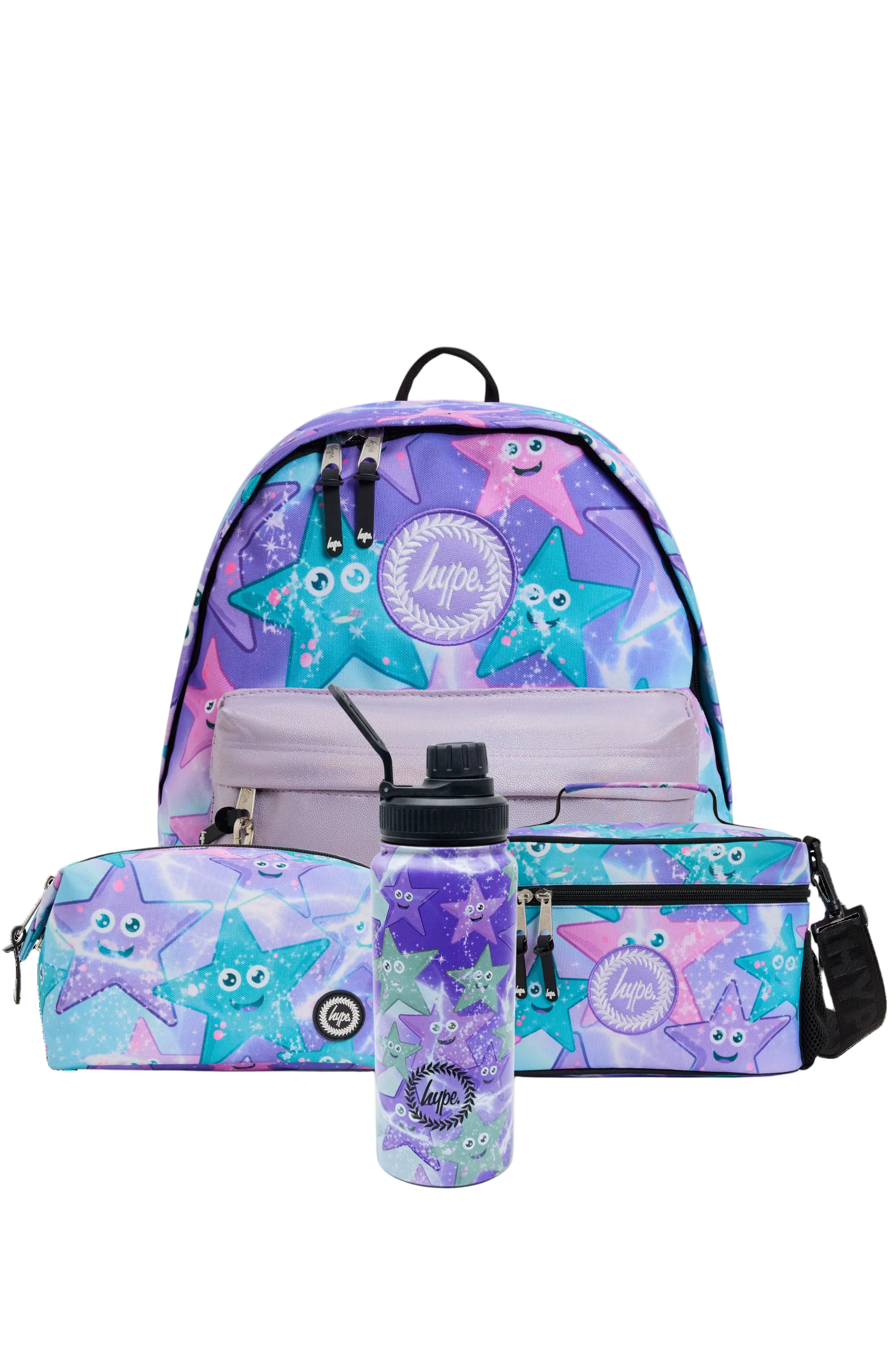 Hype Purple/Green Starfish school bag set — bold design for school in UAE