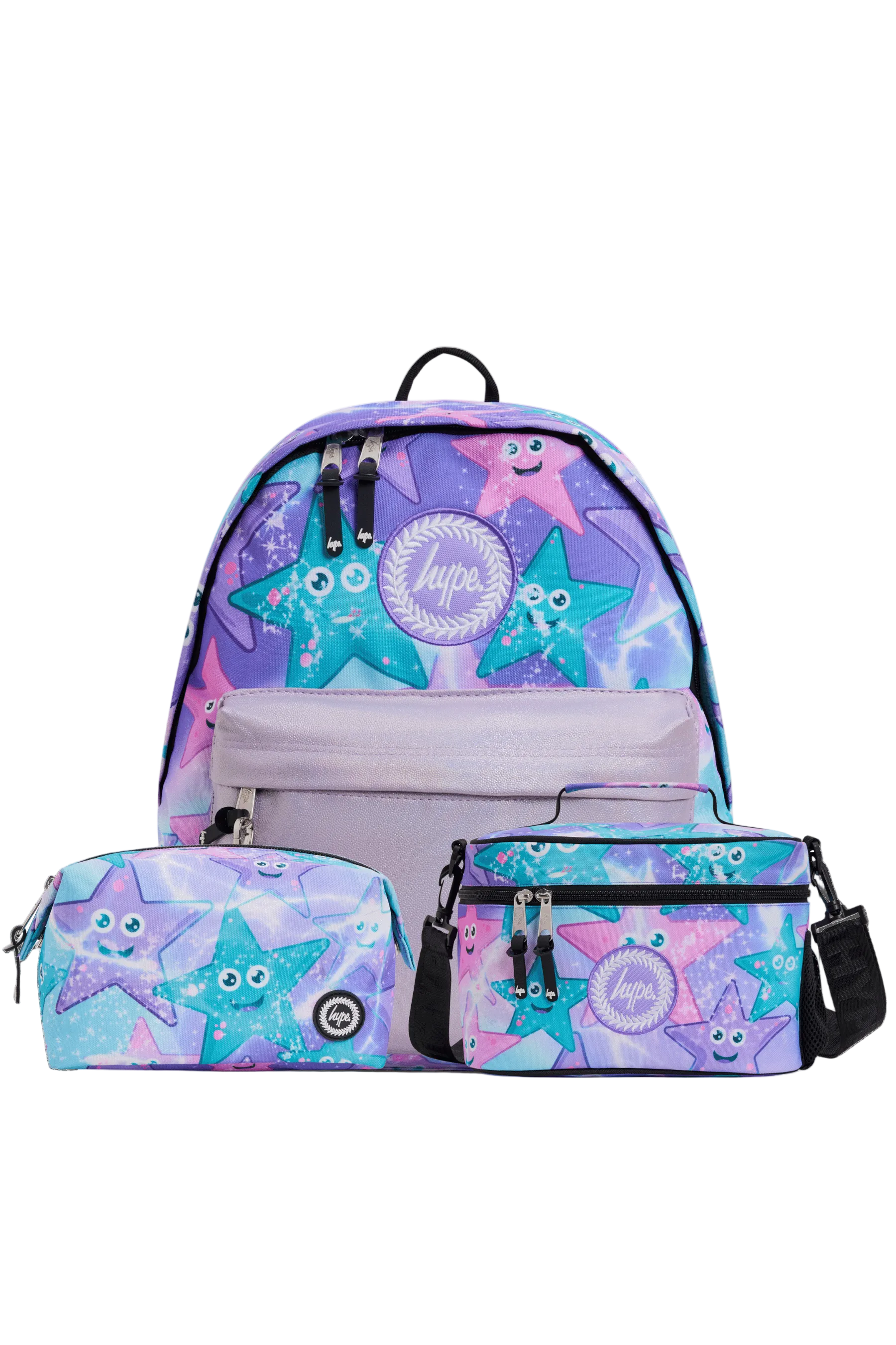 Hype Purple/Green Starfish school bag set — bold design for school in UAE