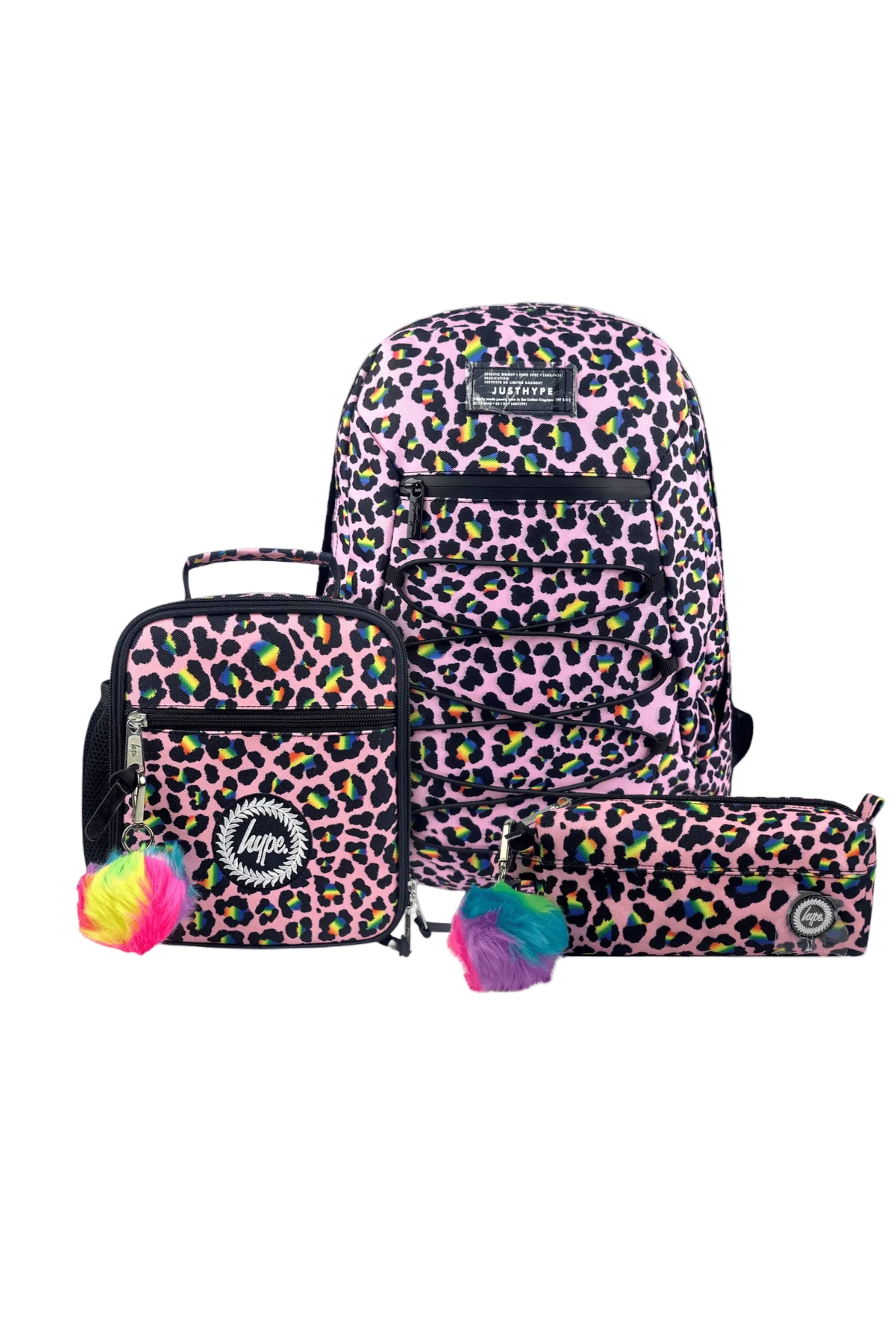Backpack Maxi Set of 3 Pink Disco Leopard