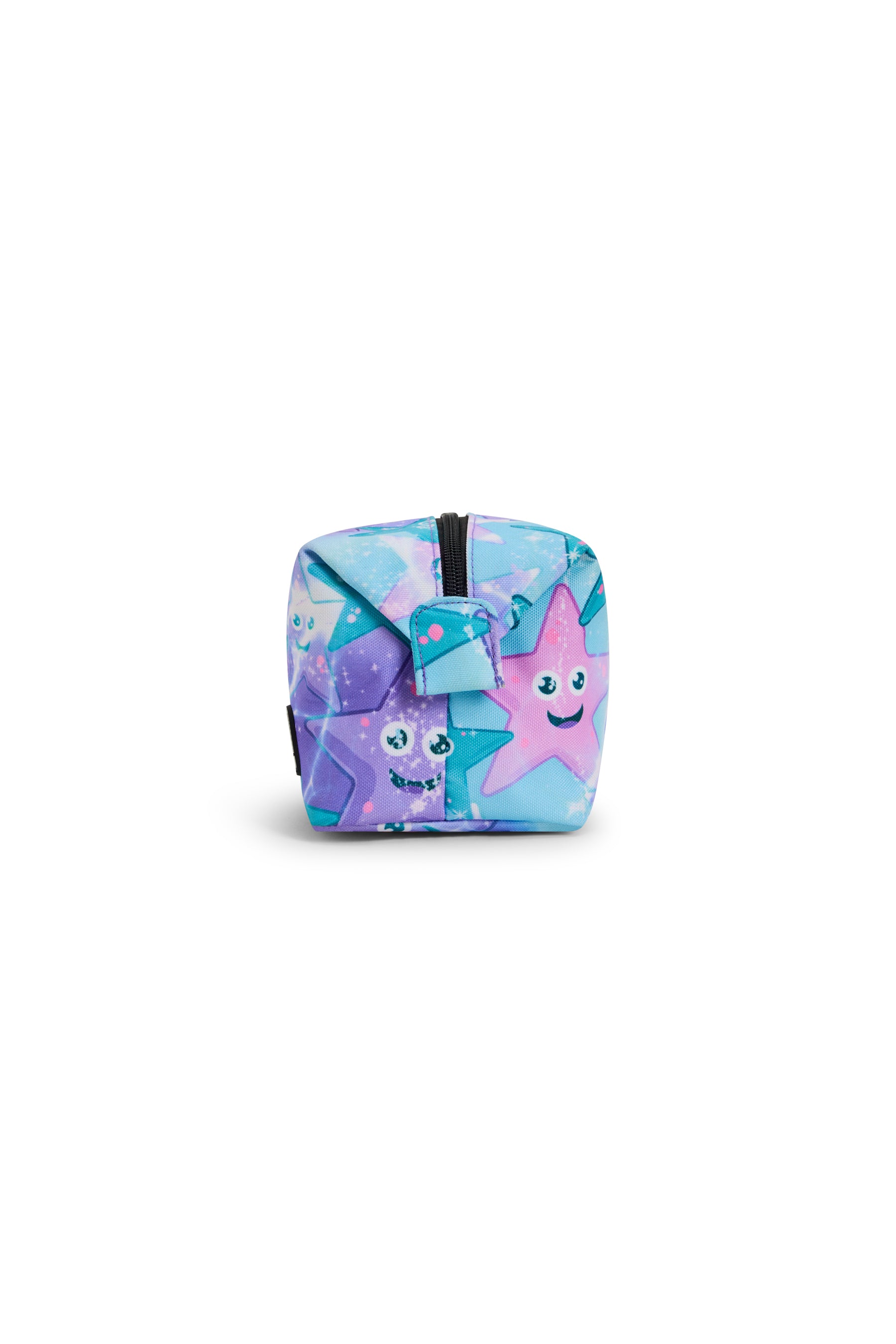 Hype Purple & Green Starfish pencil case open — spacious interior for school stationery