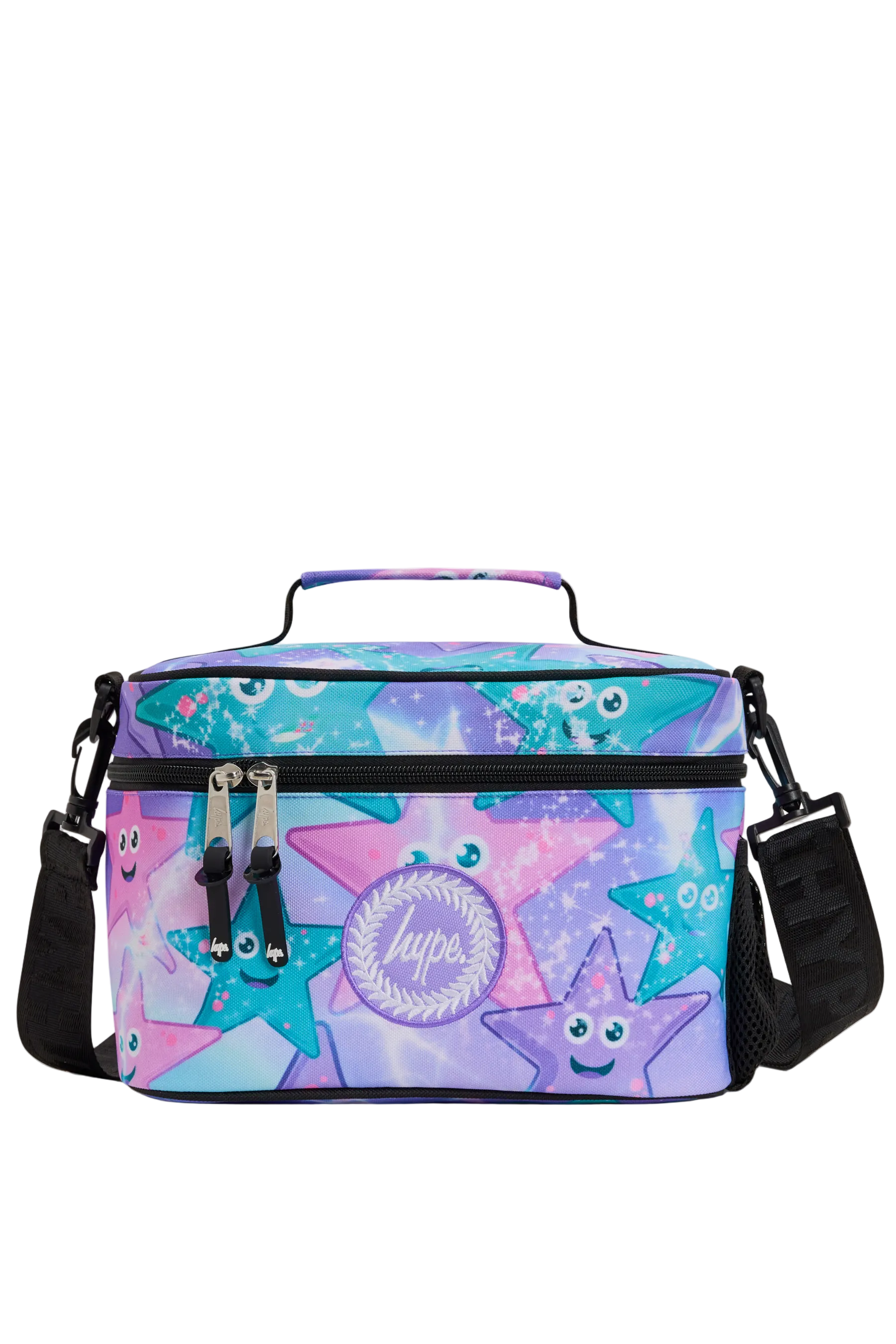 Lunch Bag Large Insulated Purple & Green Starfish