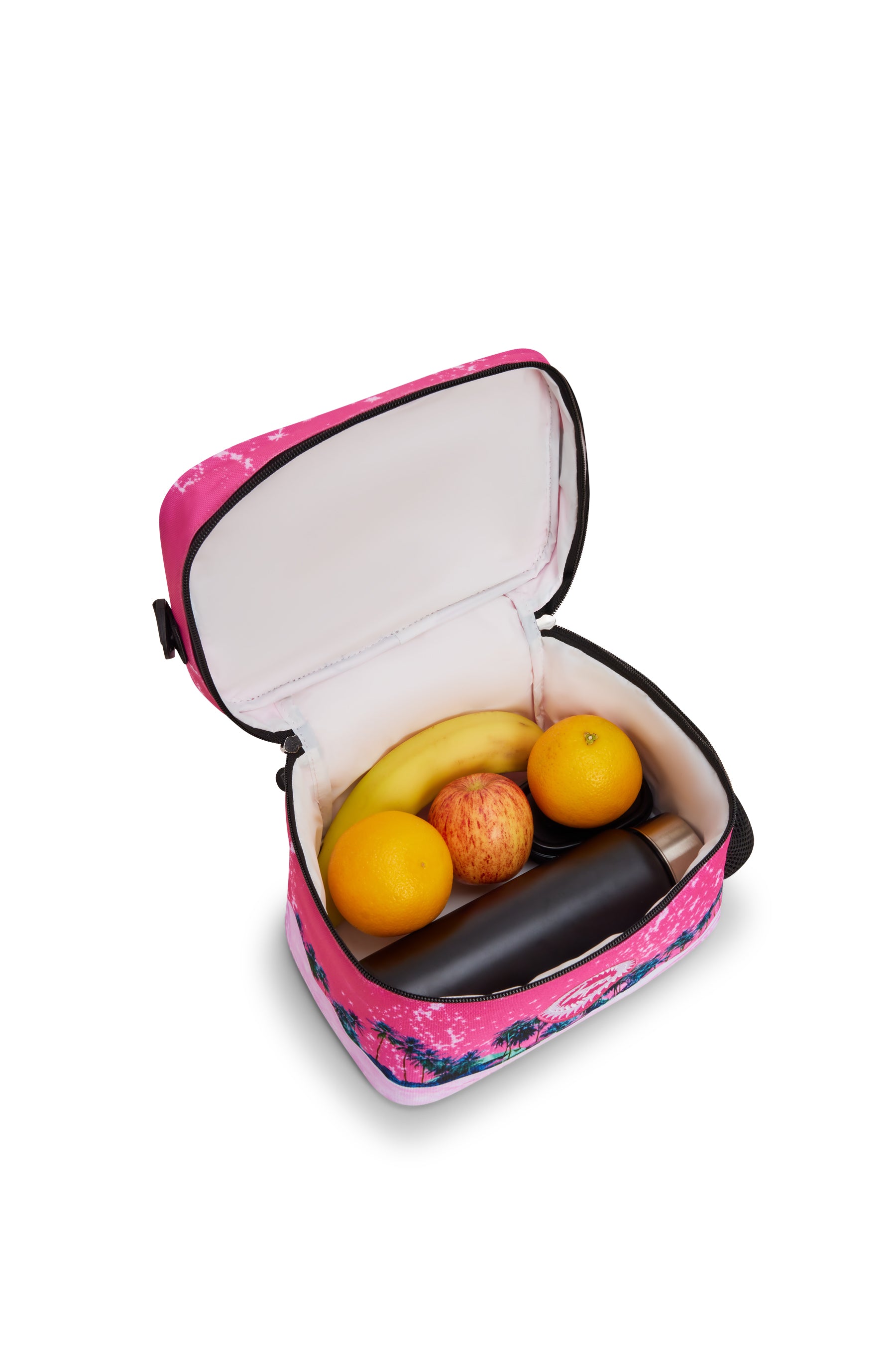 Hype Pink Palms insulated lunch bag — additional view, trendy school accessory UAE