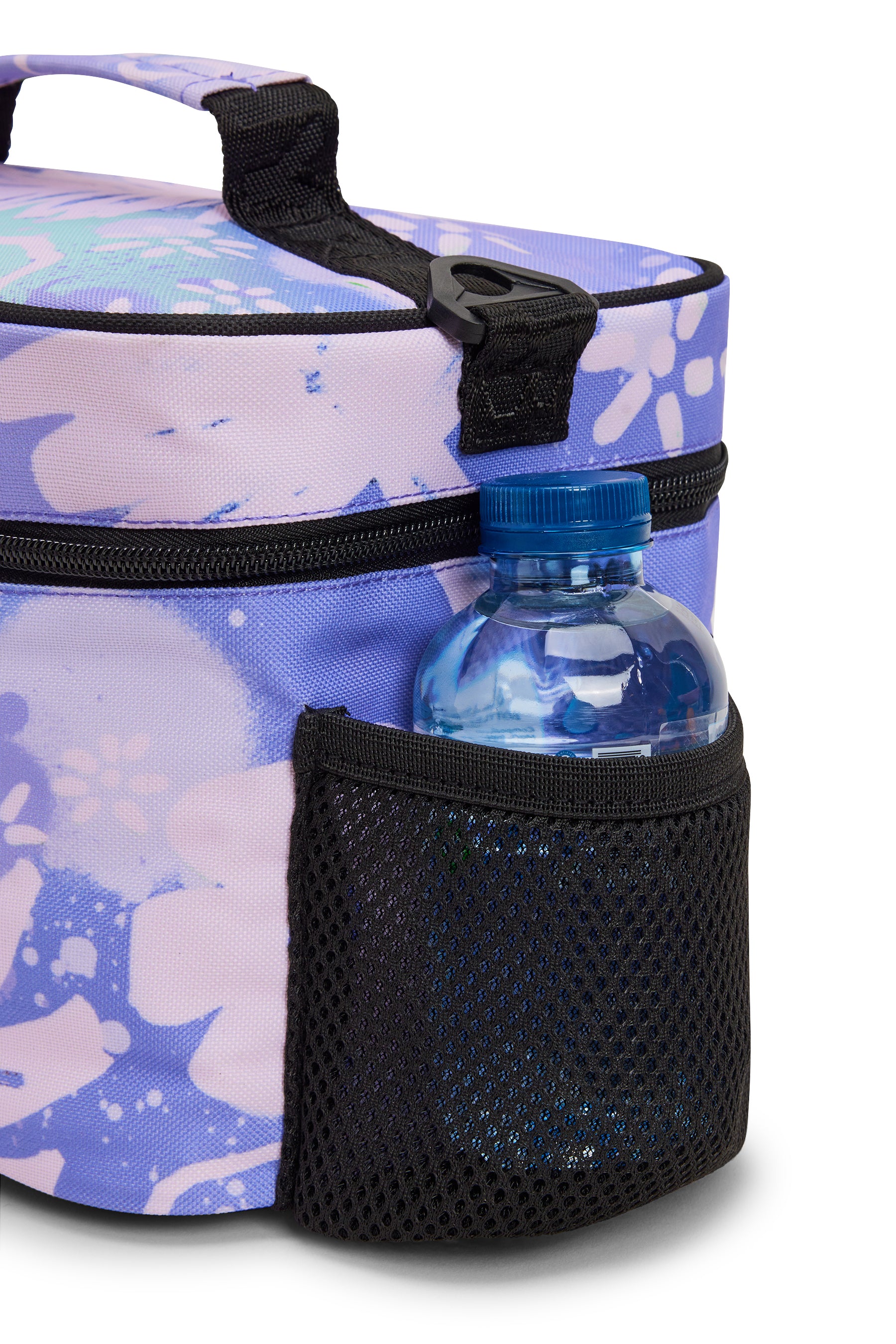 Lunch Bag Large Insulated Purple Floral Doodle