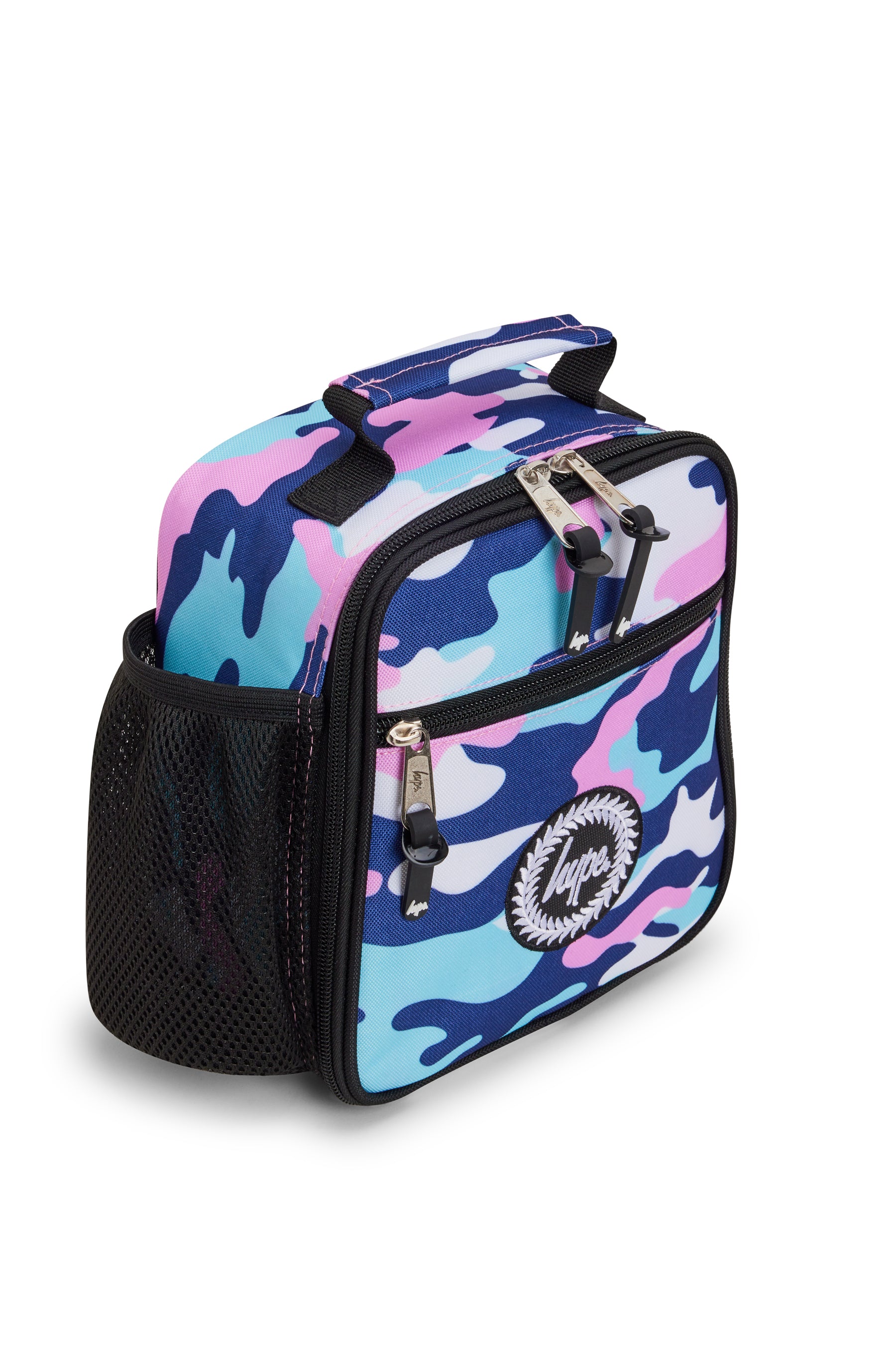 PINK / BLUE EVIE CAMO LUNCH BAG