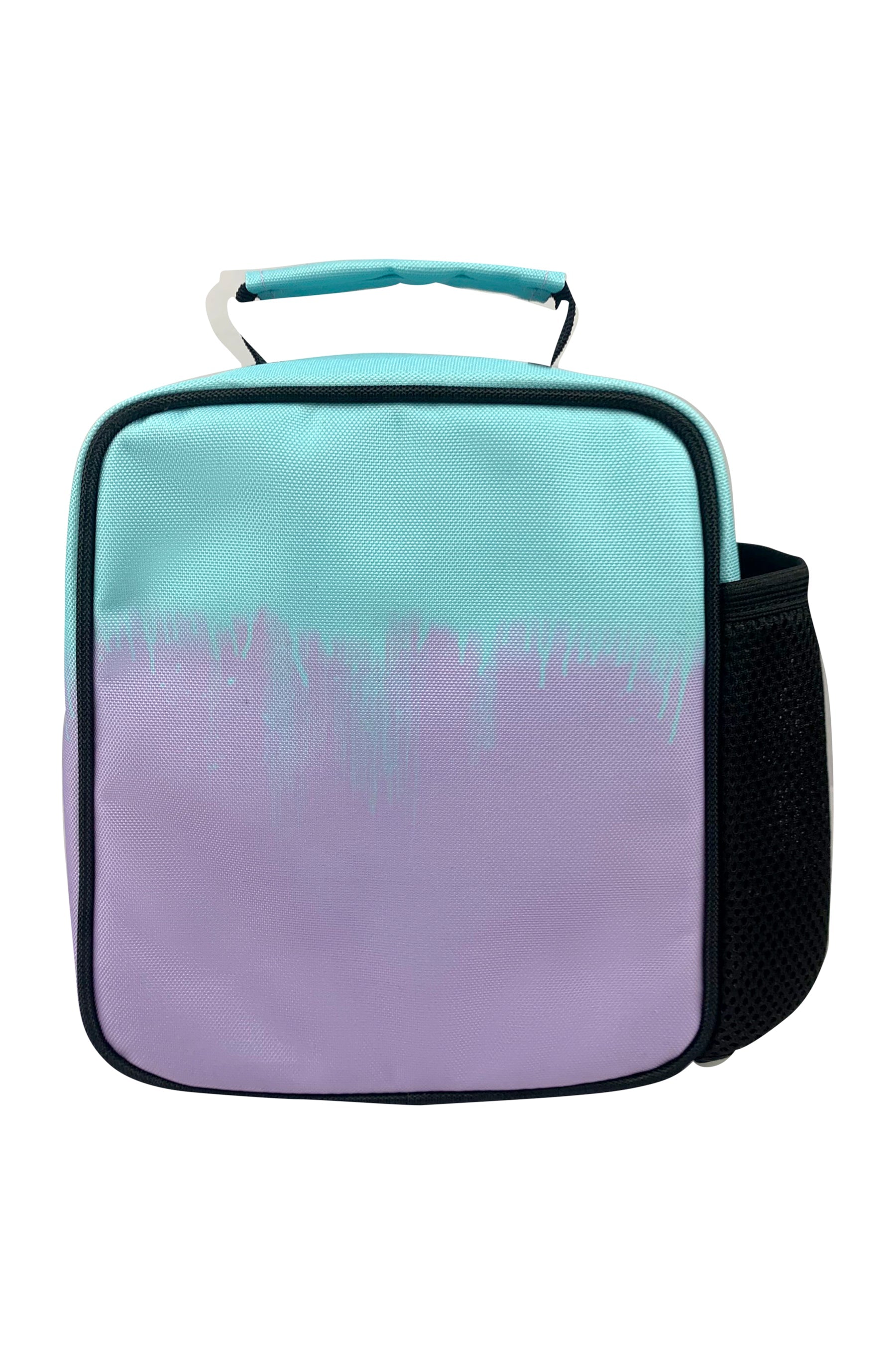 Insulated Lunch Bag - Lilac & Teal Drips