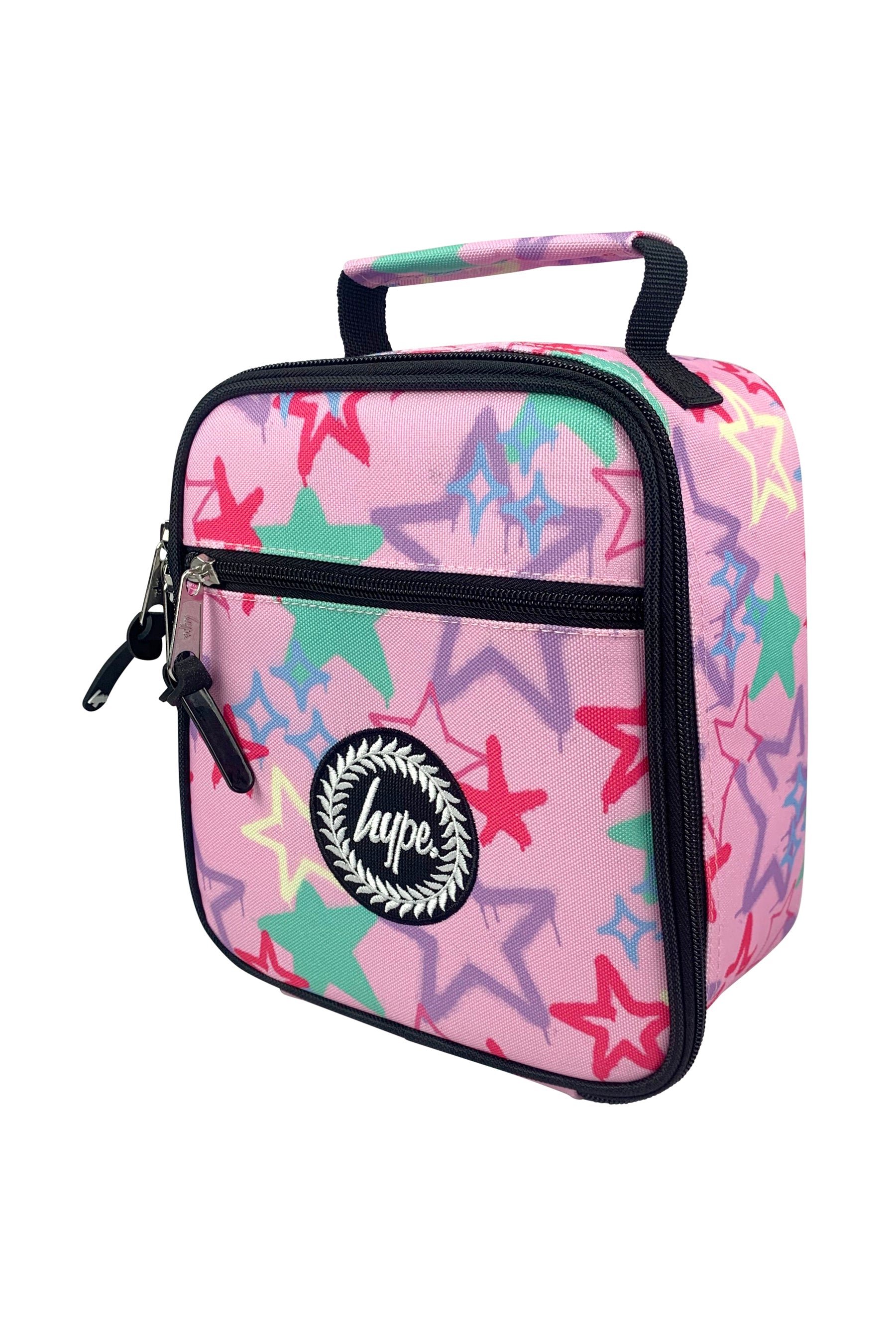 Lunch Bag Insulated Pink Graffiti Stars