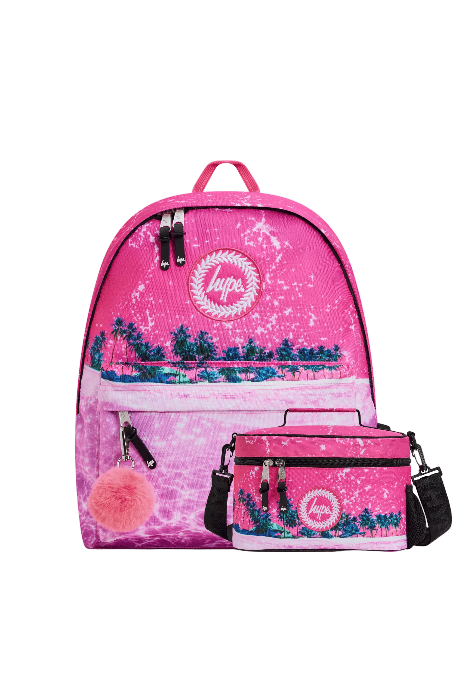 Hype Pink Palms school bag set — bold design for school in UAE
