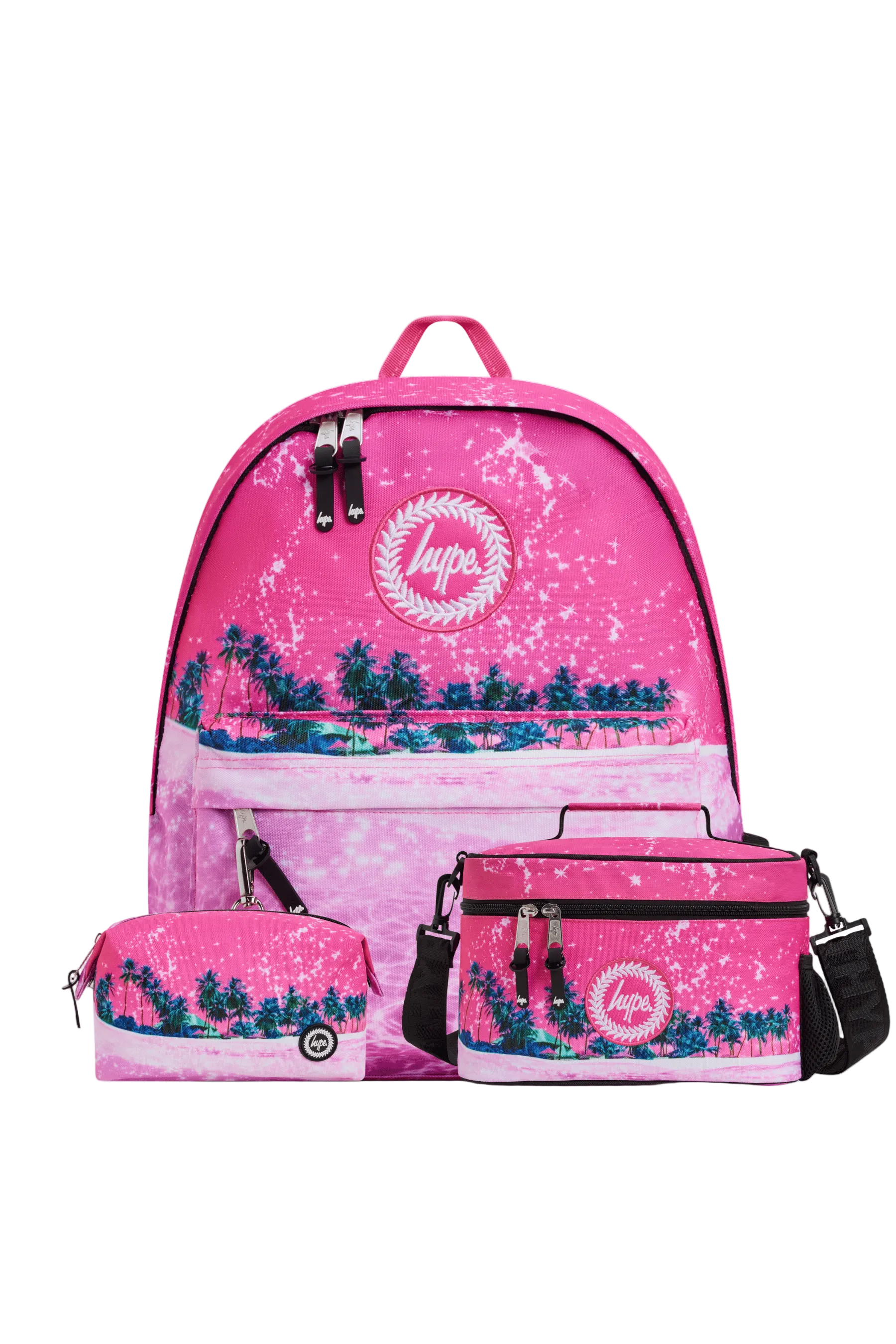 Hype Pink Palms school bag set — bold design for school in UAE