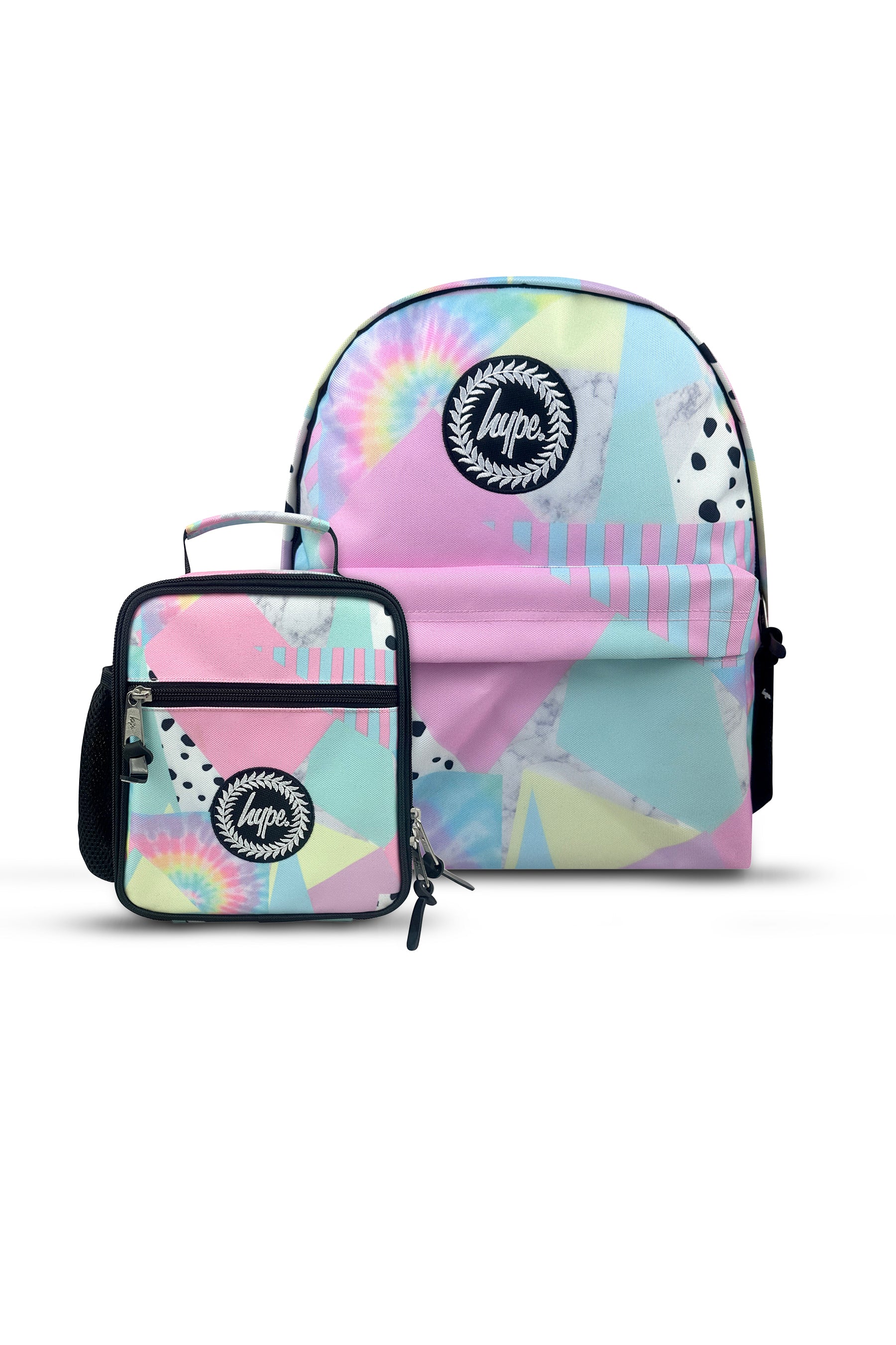 Iconic Backpack Pink Pastel Collage Set of 2