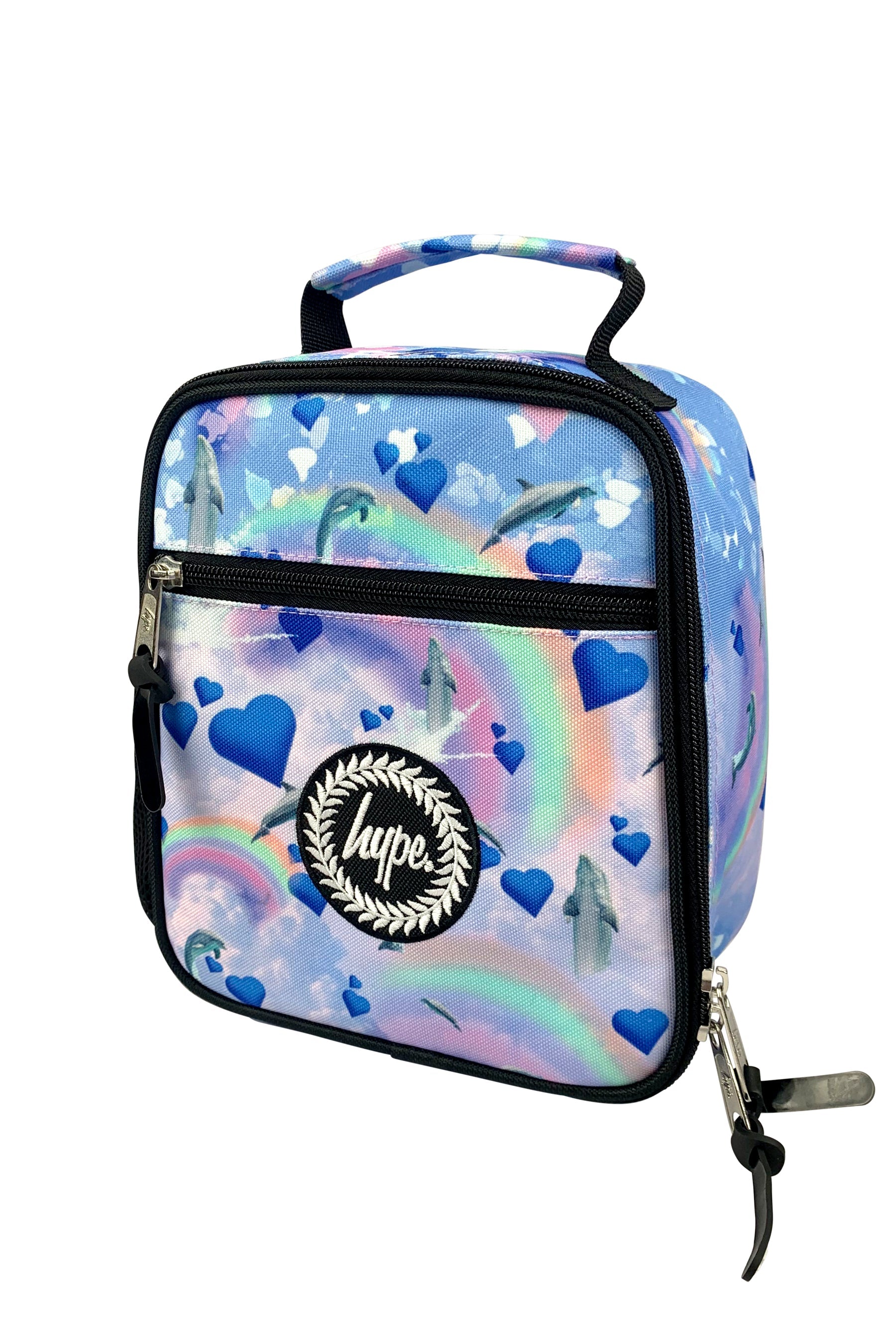 Insulated Lunch Bag - Rainbow Dolphins