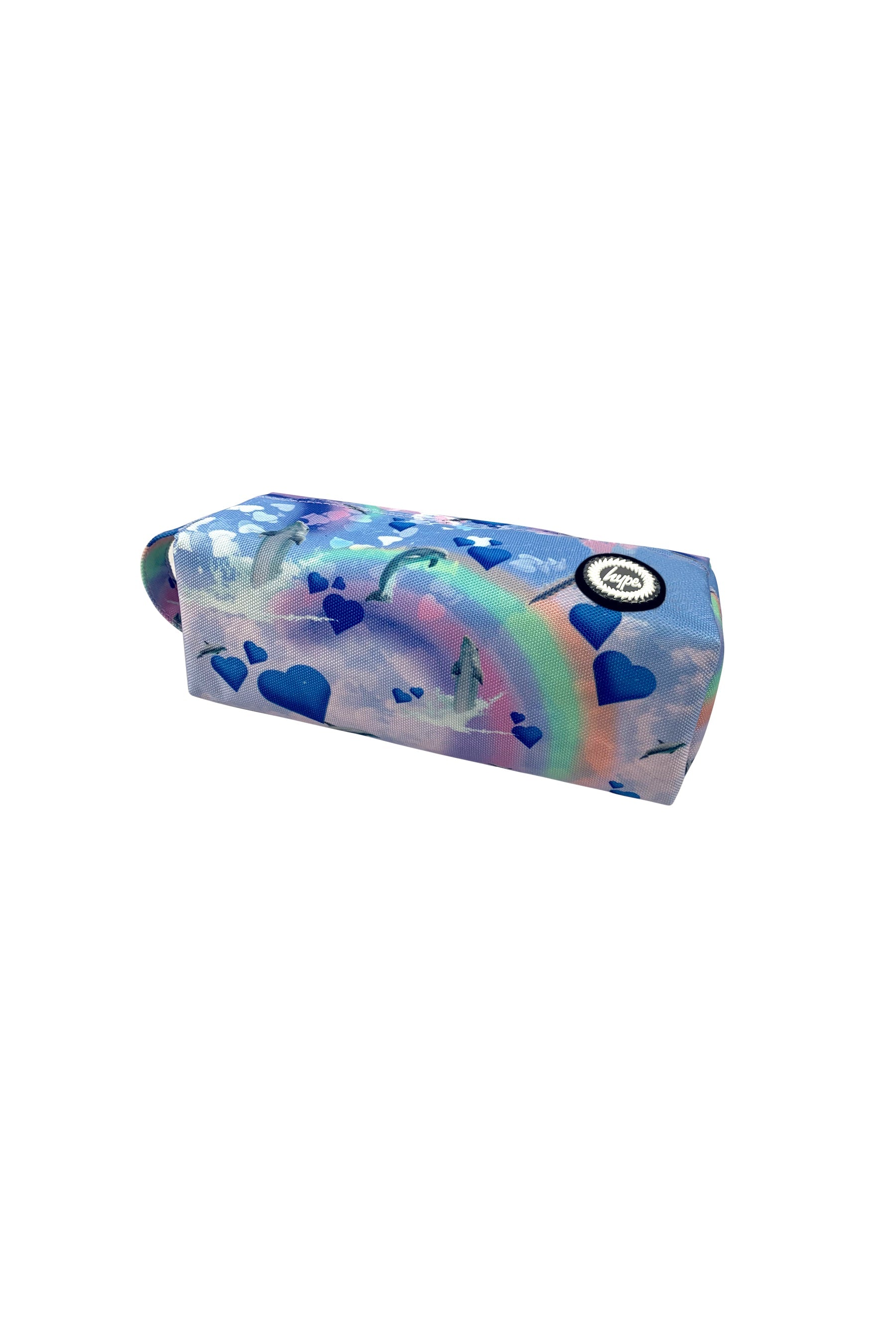 Hype Multi Rainbow Dolphins Pencil Case