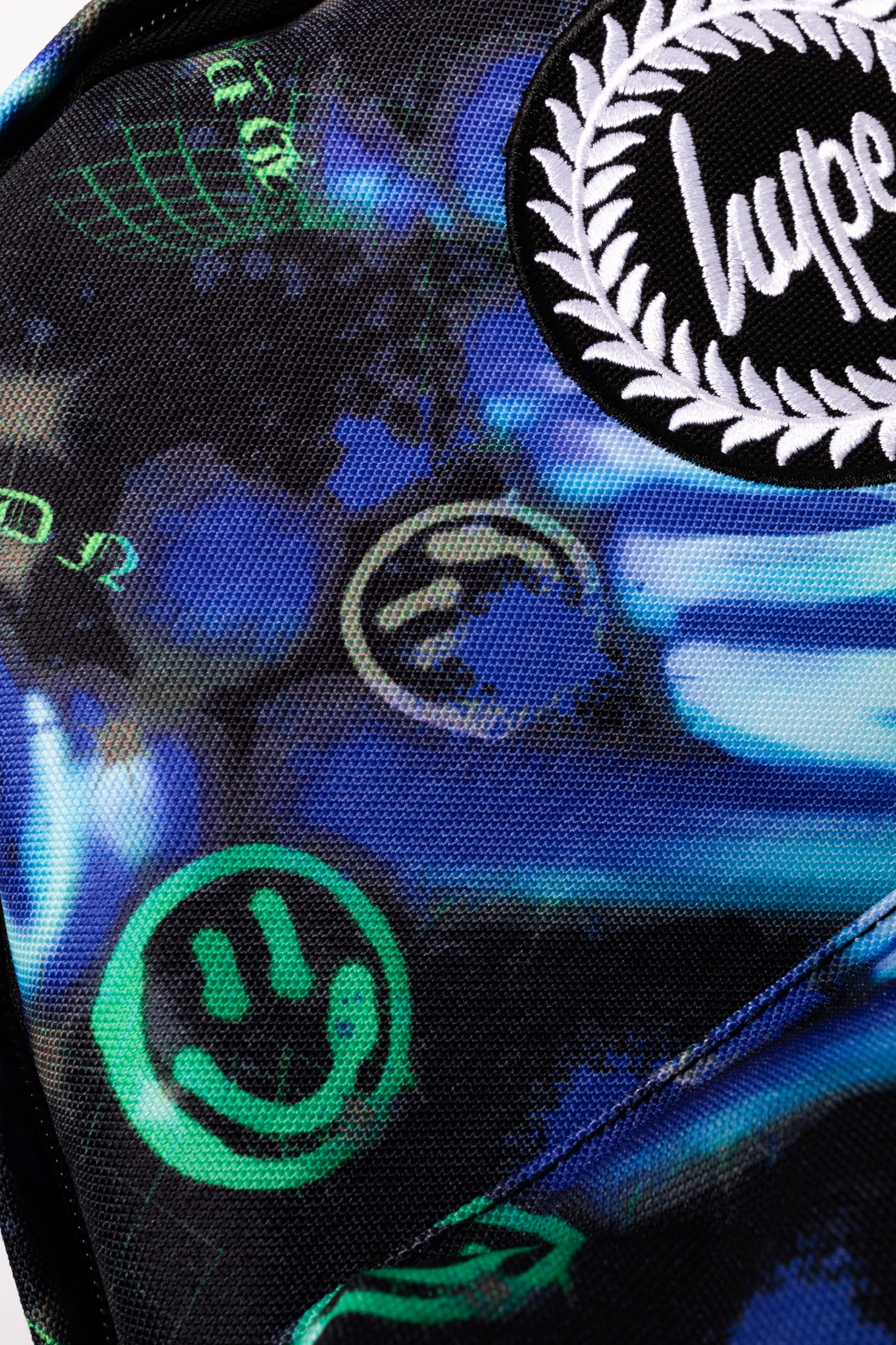 Backpack Iconic Blue & Green Electric Smile