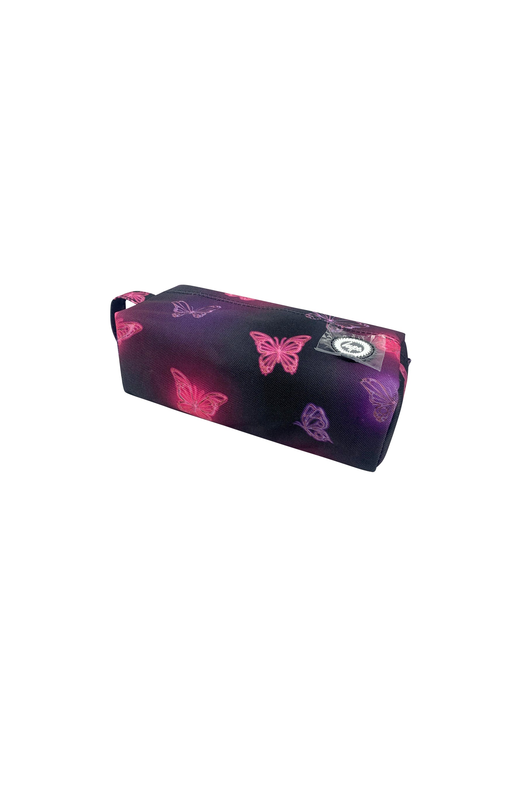 Pink & Purple Chrome Glow Butterfly Pencil Case