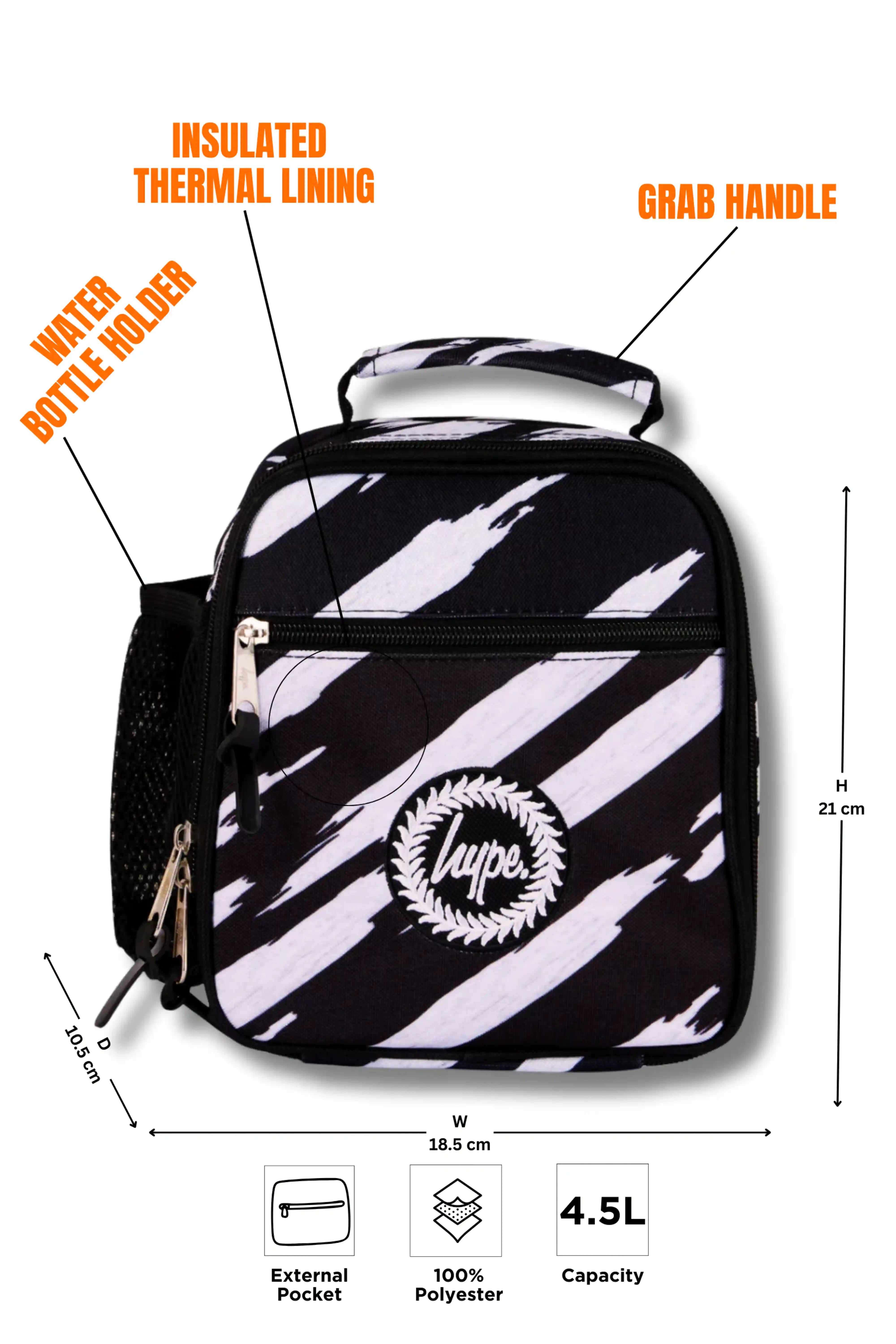 BLACK ANGLES LUNCH BAG