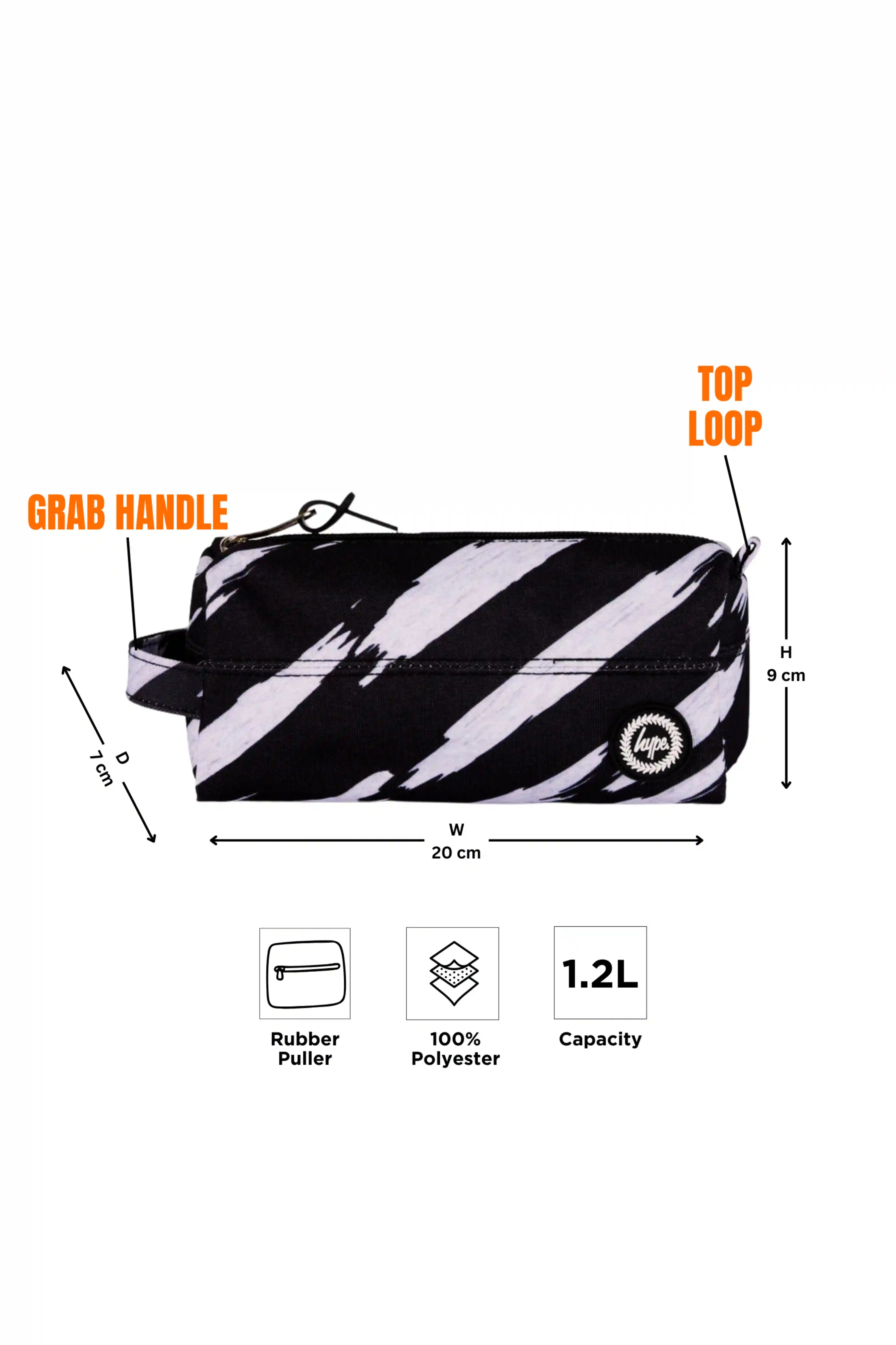 BLACK ANGLES PENCIL CASE