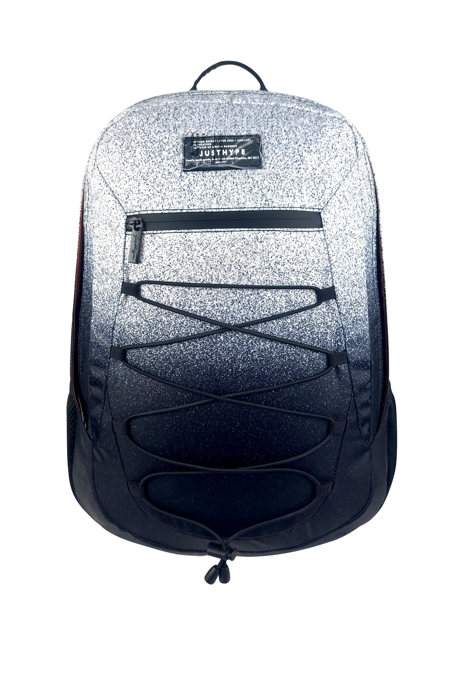 Backpack with a gradient design and visible HYPE logo