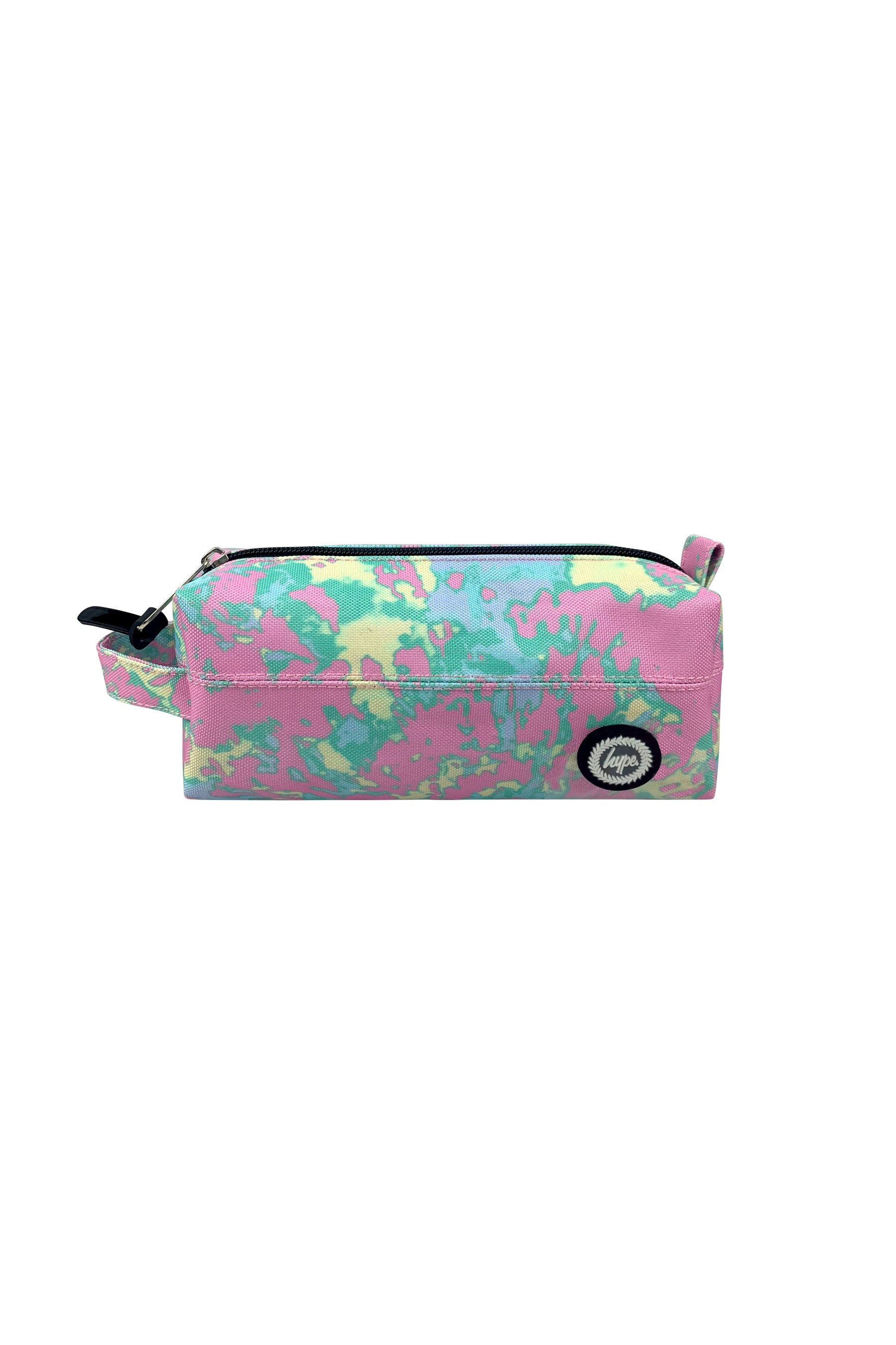Hype Pastel Tie Dye school bag set — layout showing all pockets and design details