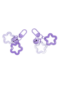 Purple Star Charm Keyrings, Set of 2
