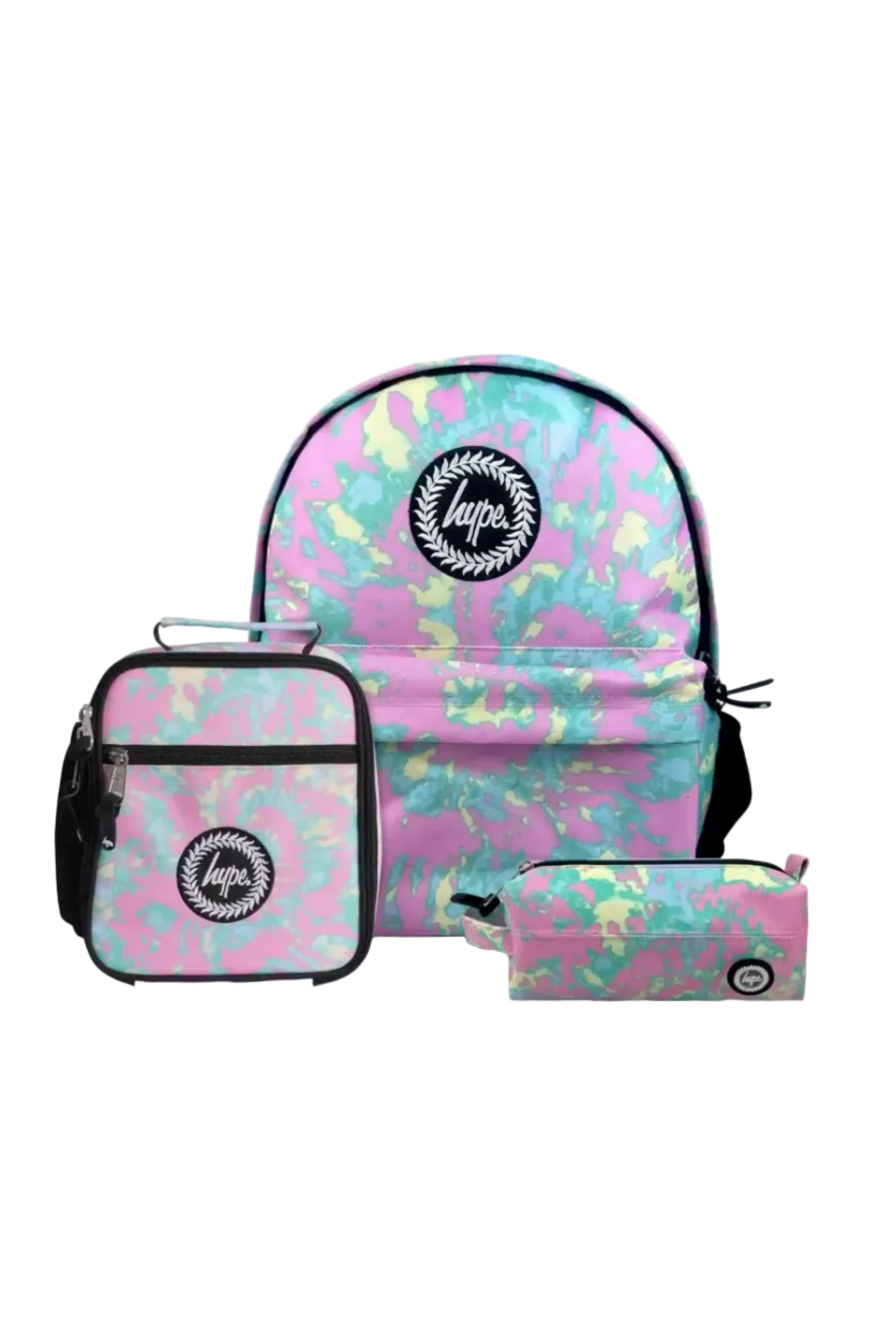 Hype Pastel Tie Dye girls' school bag set — bold design for school in UAE