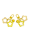 Yellow Star Charm Keyrings, Set of 2