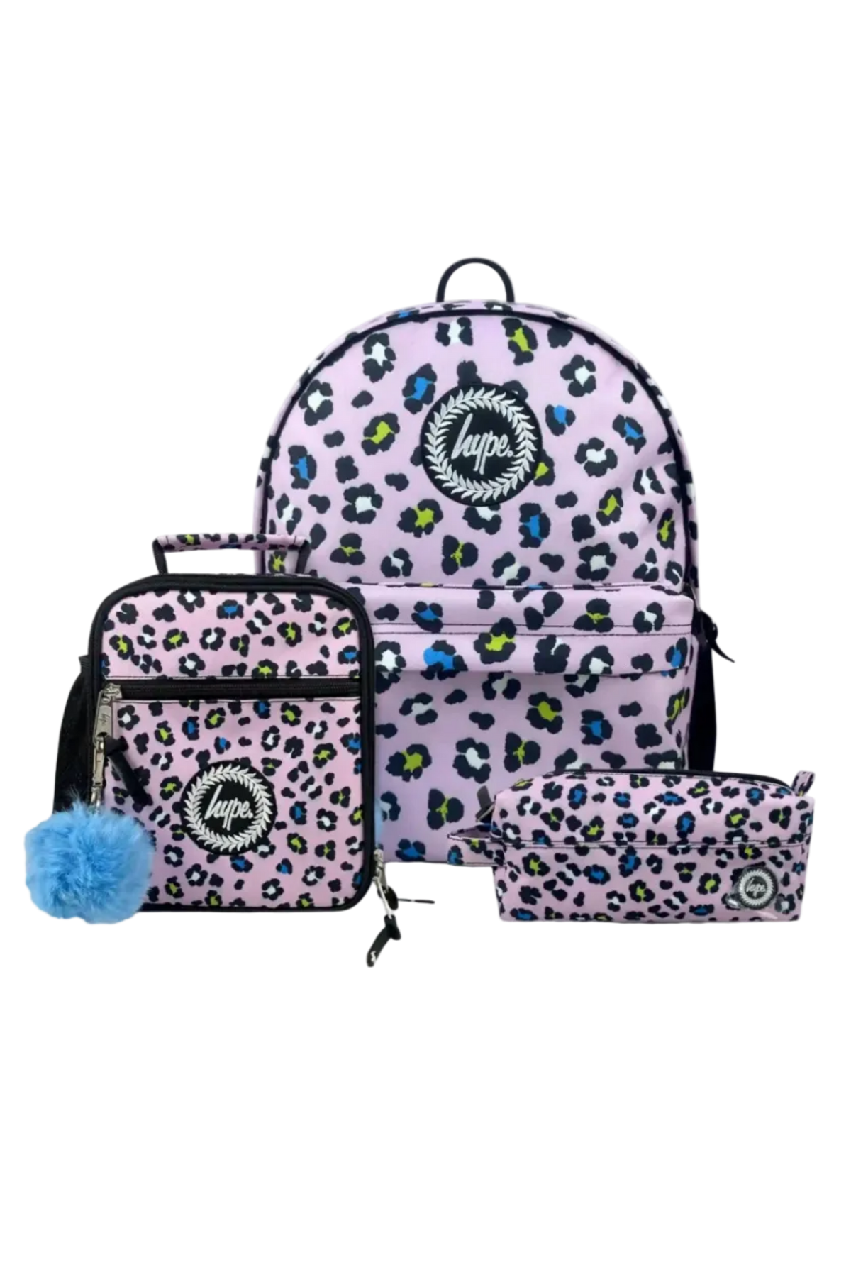 Hype Lilac Leopard girls' school bag set — bold design for school in UAE
