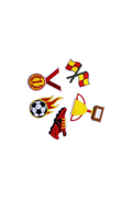 Football Iron-On Patches, Set of 5