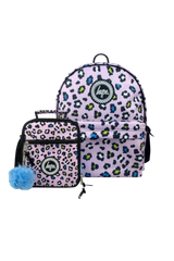 Hype Lilac Leopard girls' school bag set — bold design for school in UAE