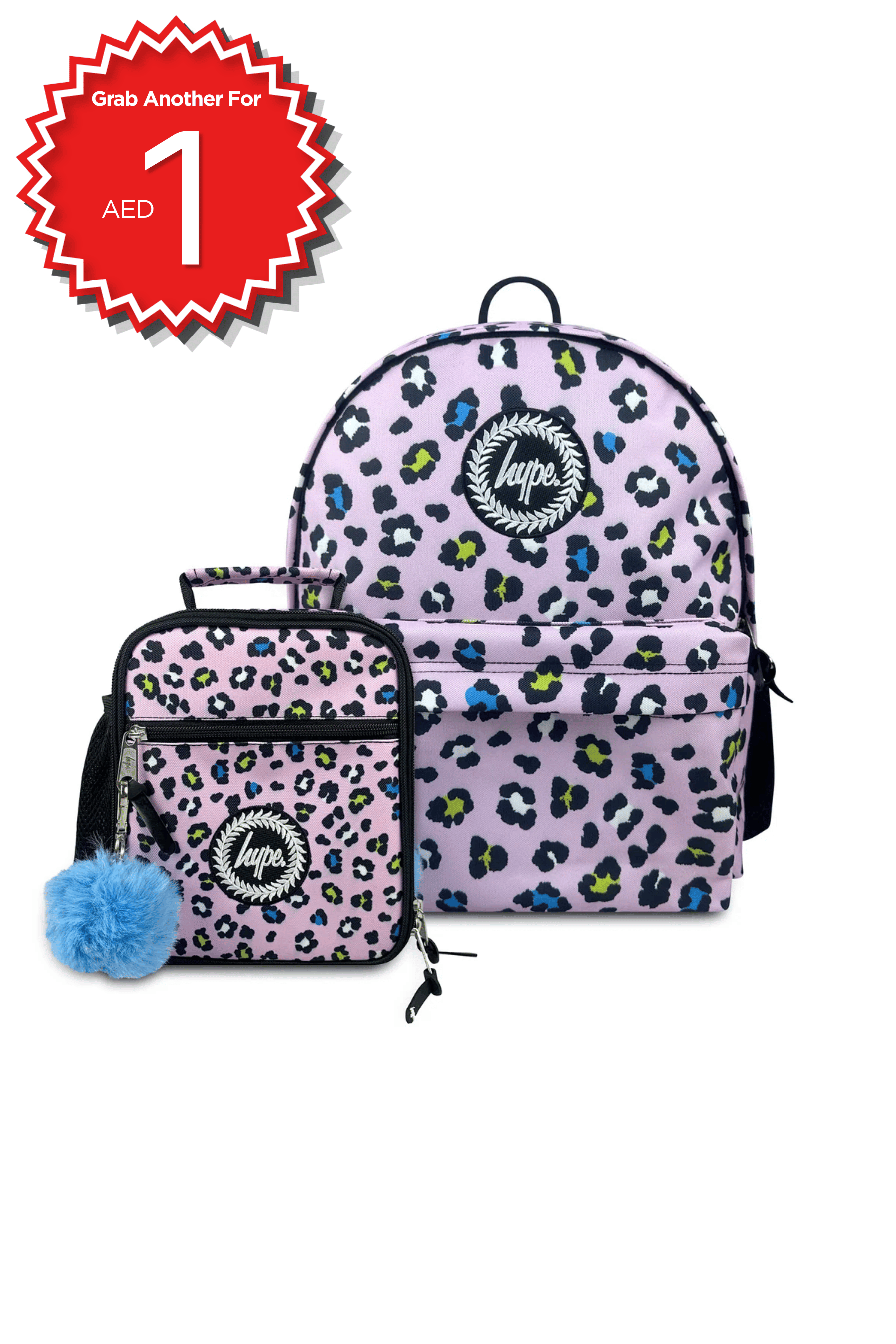 Backpack Iconic Set of 2 Lilac Leopard