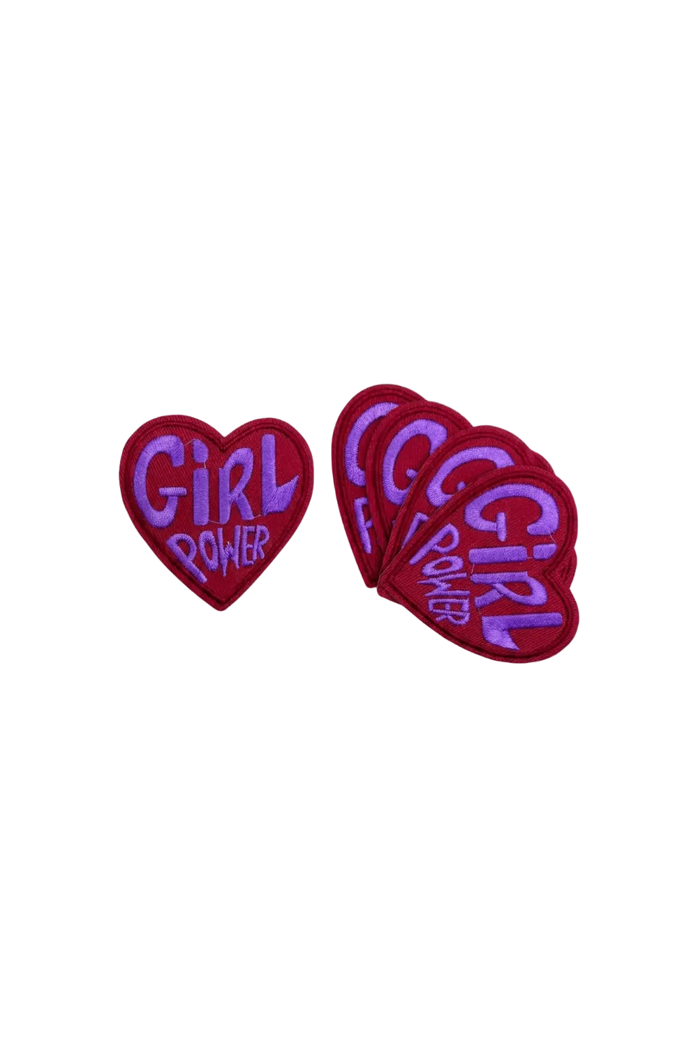 Heart Iron-On Patches, Set of 5