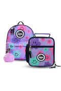 Mini Backpack Set of 2 Purple Happy Flowers
