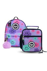 Hype Mini Purple Happy Flowers mini backpack set — bold design for school in UAE