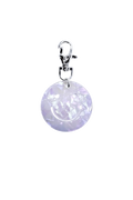 White Glitter Smiley Charm Keyring