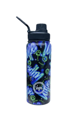 Hype Blue & Green Electric Smile insulated water bottle — bold design for school in UAE