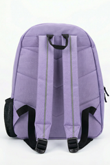 Hype Lilac Daisy backpack interior — main compartment and front pocket detail