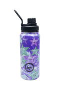 Insulated Bottle - 600ml Purple & Green Starfish
