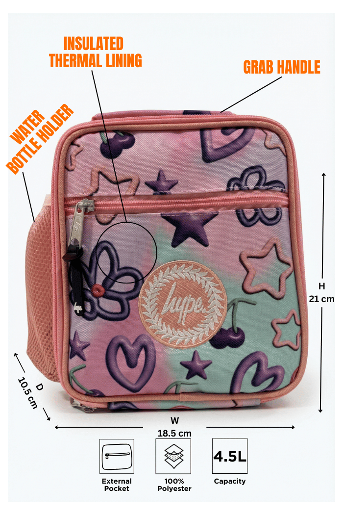 Hype Pastel Toy Chest insulated lunch bag — durable materials built for daily school life