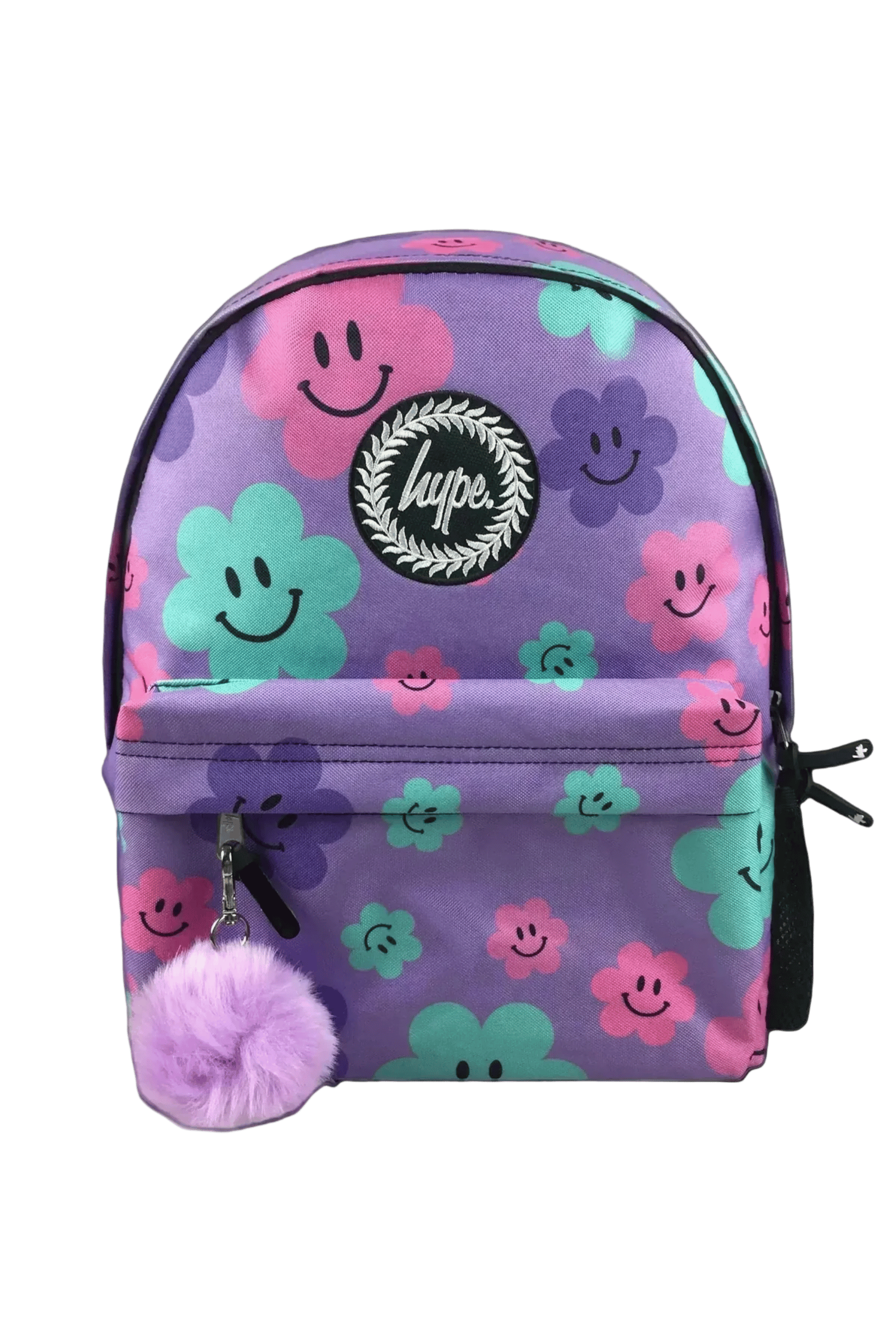 Backpack Iconic Purple Happy Flowers