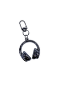 Chrome Headphone Charm Keyring