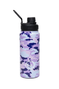 Insulated Bottle - 600ml Pink & Blue Evie Camo