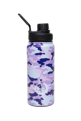 Hype Pink & Blue Evie Camo insulated water bottle — bold design for school in UAE